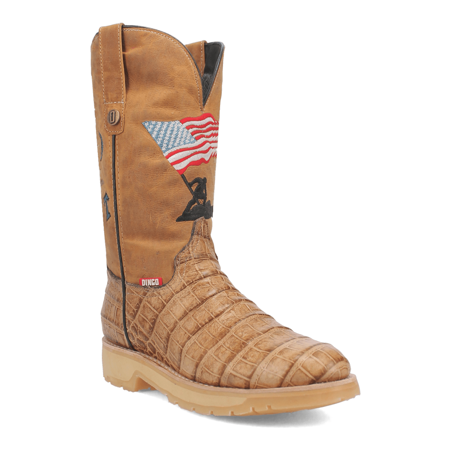 PRODUCT SHOT PATRIOT LEATHER BOOT AT 45 DEGREE ANGLE