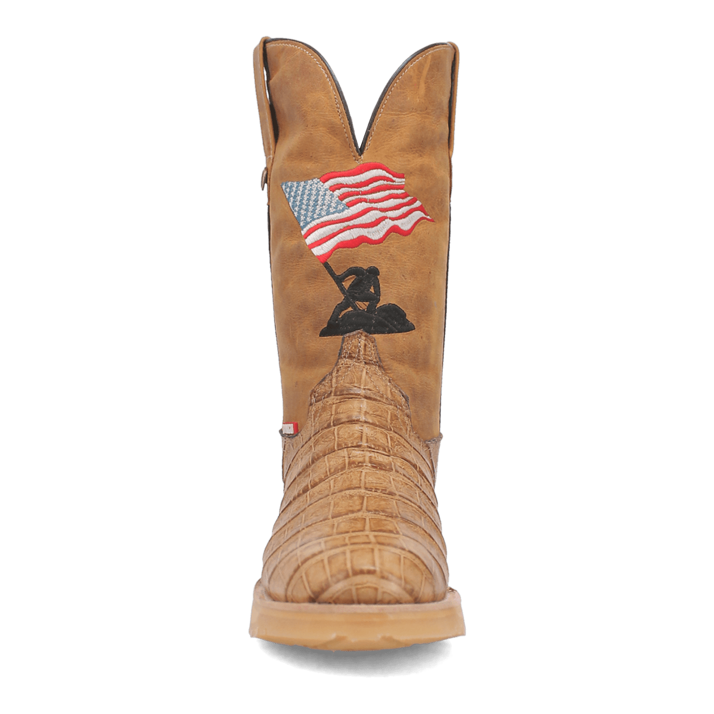 PRODUCT SHOT PATRIOT LEATHER BOOT AT FRONT ANGLE