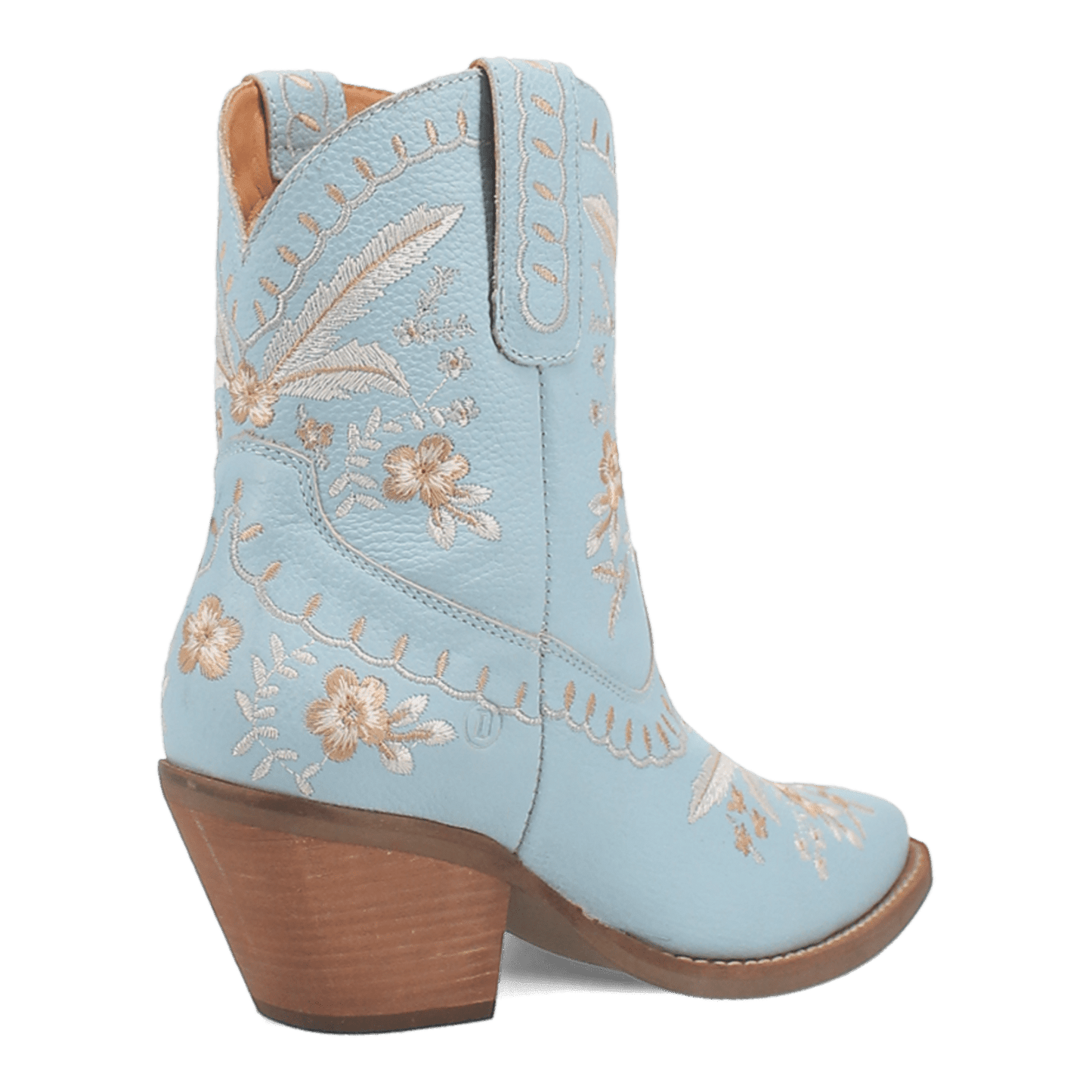 PRODUCT SHOT #PRIMROSE LEATHER BOOTIE AT 315 DEGREE ANGLE