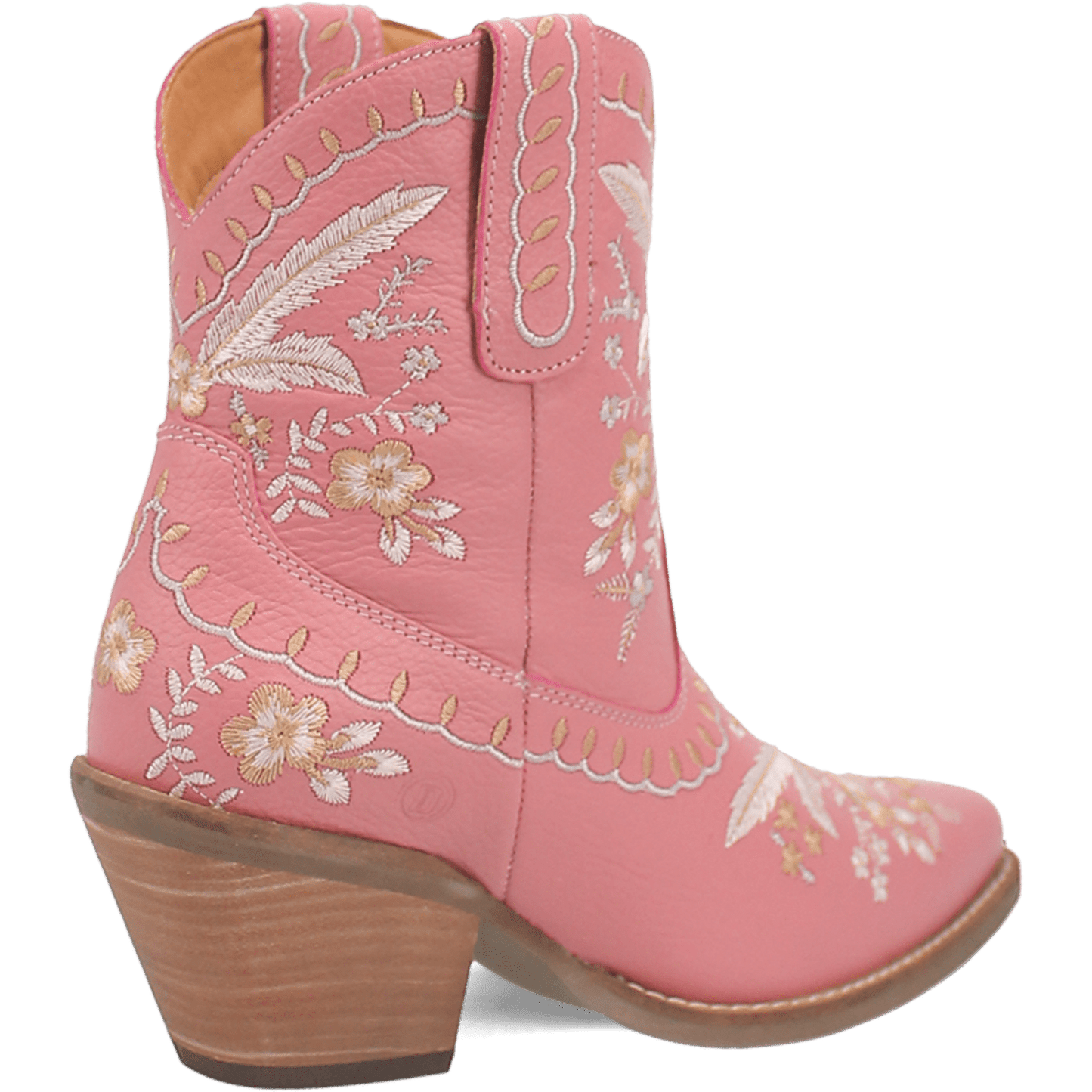 PRODUCT SHOT #PRIMROSE LEATHER BOOTIE AT 315 DEGREE ANGLE