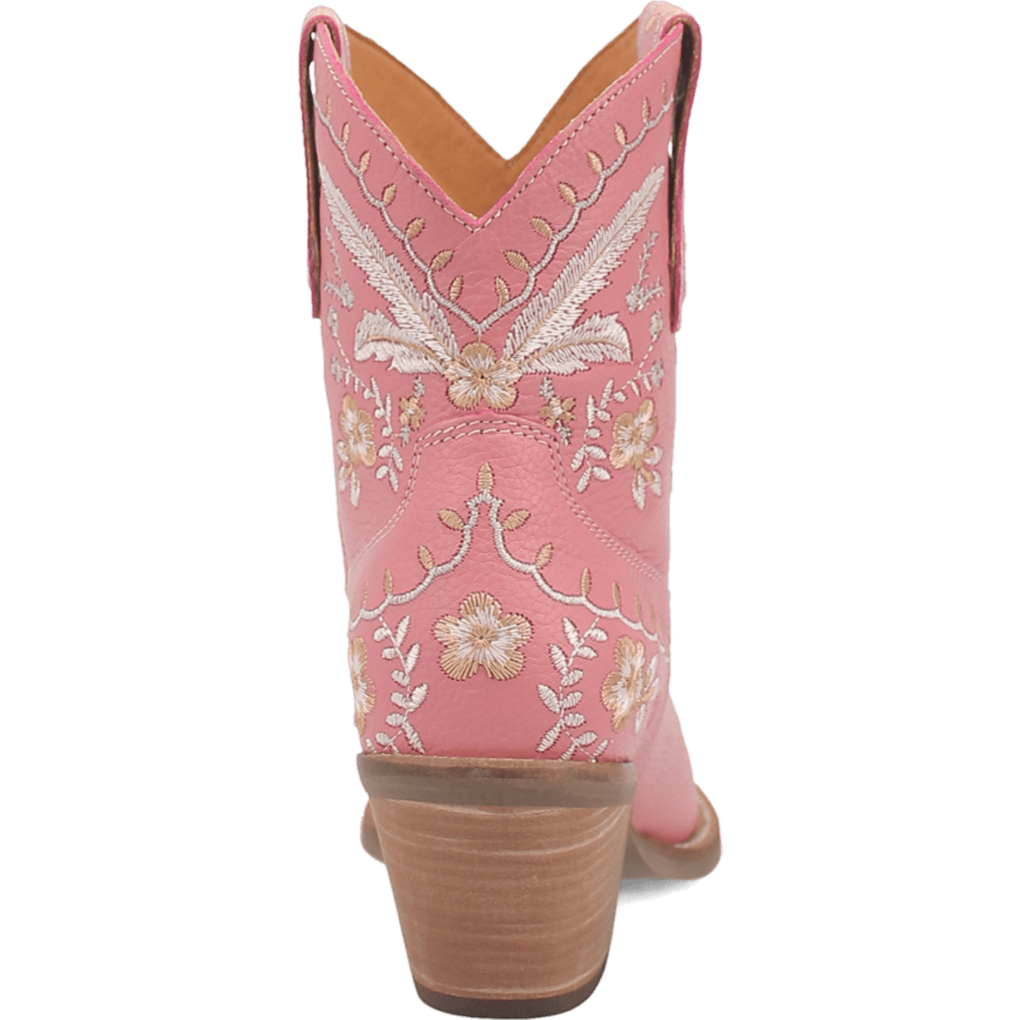 PRODUCT SHOT #PRIMROSE LEATHER BOOTIE AT 180 DEGREE BACK ANGLE