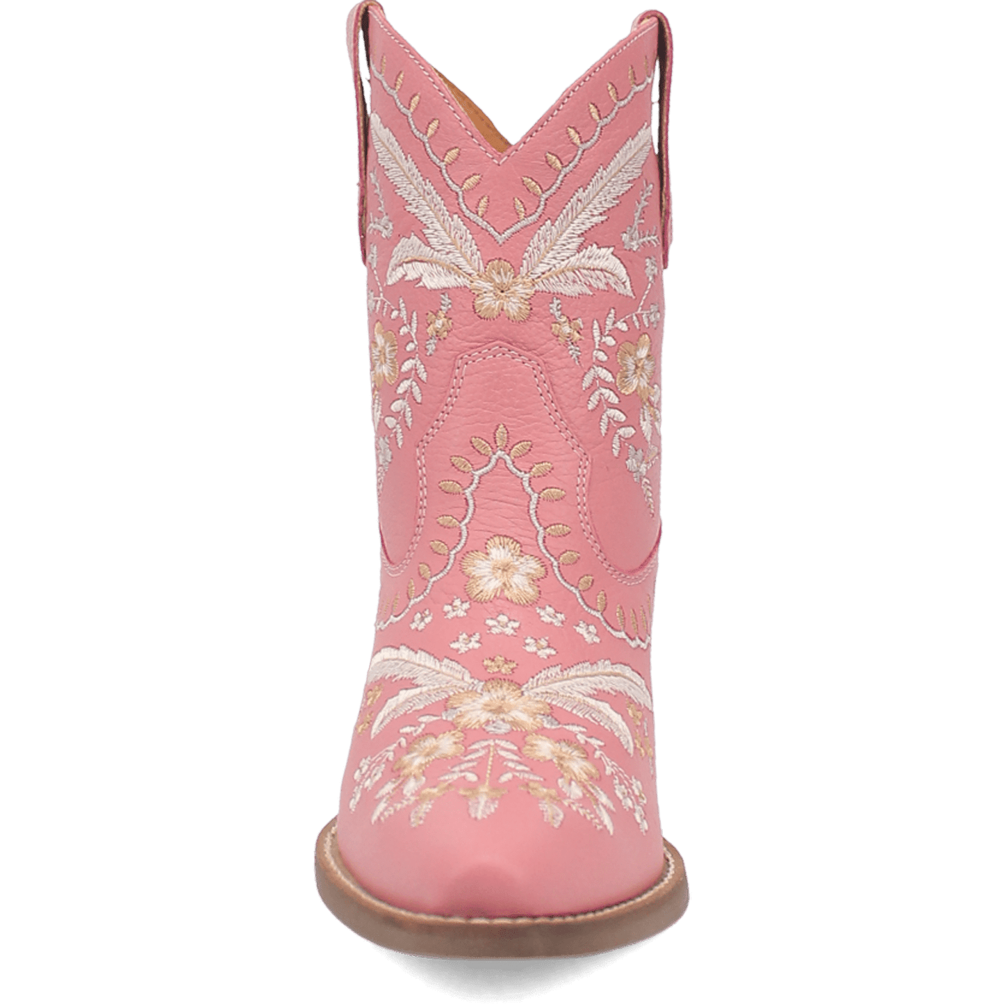 PRODUCT SHOT #PRIMROSE LEATHER BOOTIE AT FRONT ANGLE