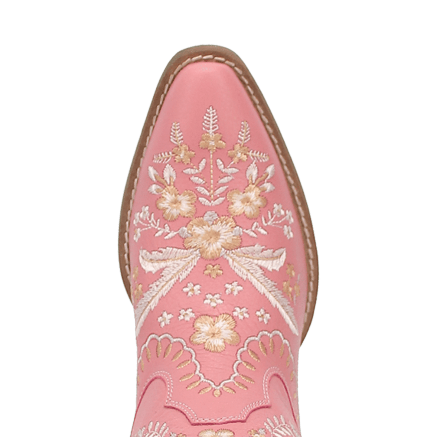 PRODUCT SHOT #PRIMROSE LEATHER BOOTIE AT TOE ANGLE