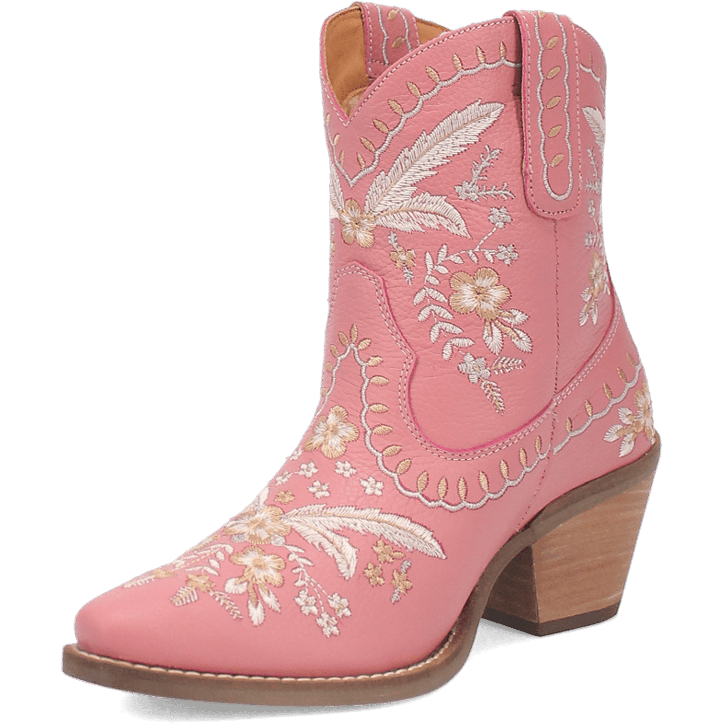 PRODUCT SHOT #PRIMROSE LEATHER BOOTIE AT 225 DEGREE ANGLE