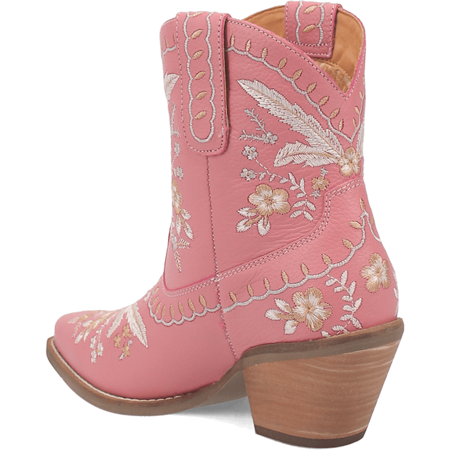 PRODUCT SHOT #PRIMROSE LEATHER BOOTIE AT 270 DEGREE ANGLE