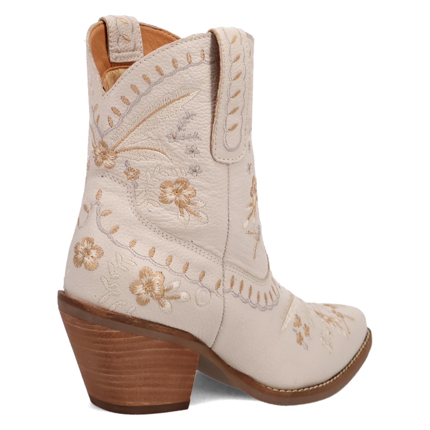 PRODUCT SHOT #PRIMROSE LEATHER BOOTIE AT 315 DEGREE ANGLE