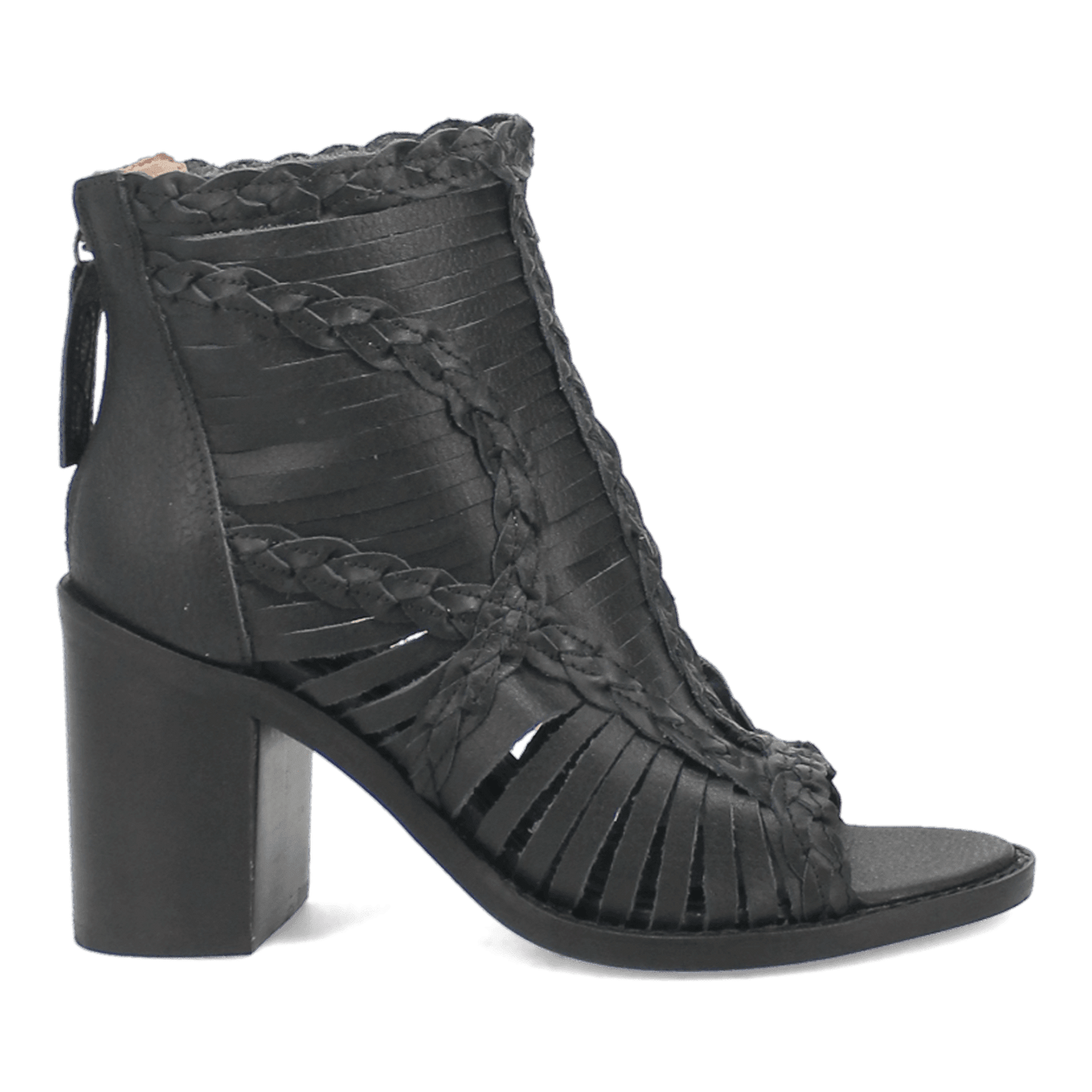 PRODUCT SHOT #JEEZY LEATHER SANDAL AT 90 DEGREE INSIDE ANGLE