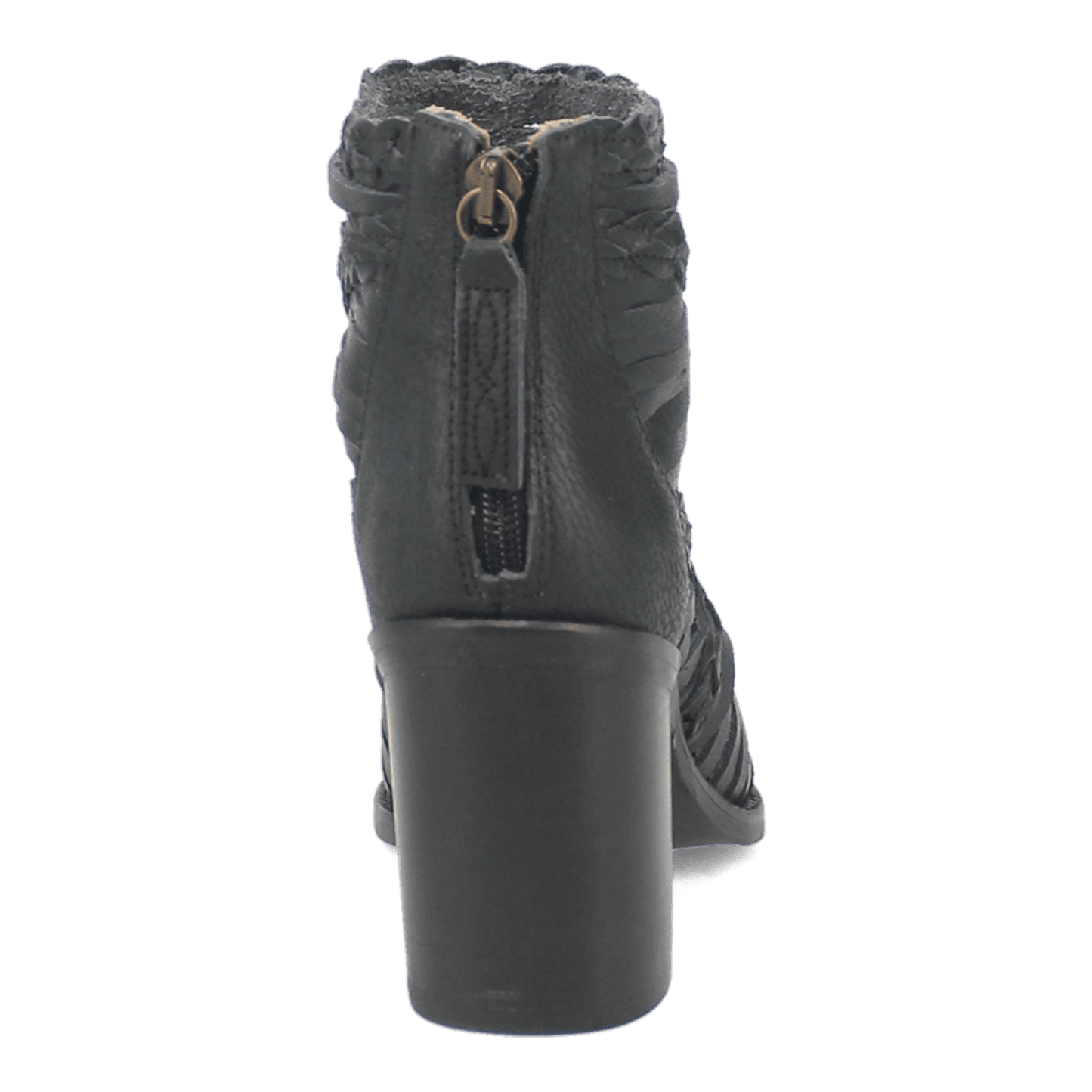 PRODUCT SHOT #JEEZY LEATHER SANDAL AT 180 DEGREE BACK ANGLE
