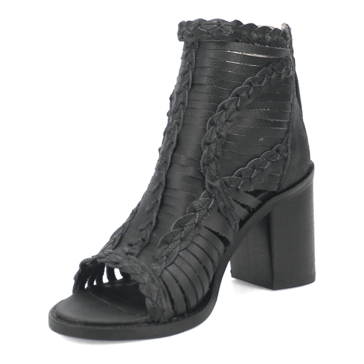 PRODUCT SHOT #JEEZY LEATHER SANDAL AT 225 DEGREE ANGLE