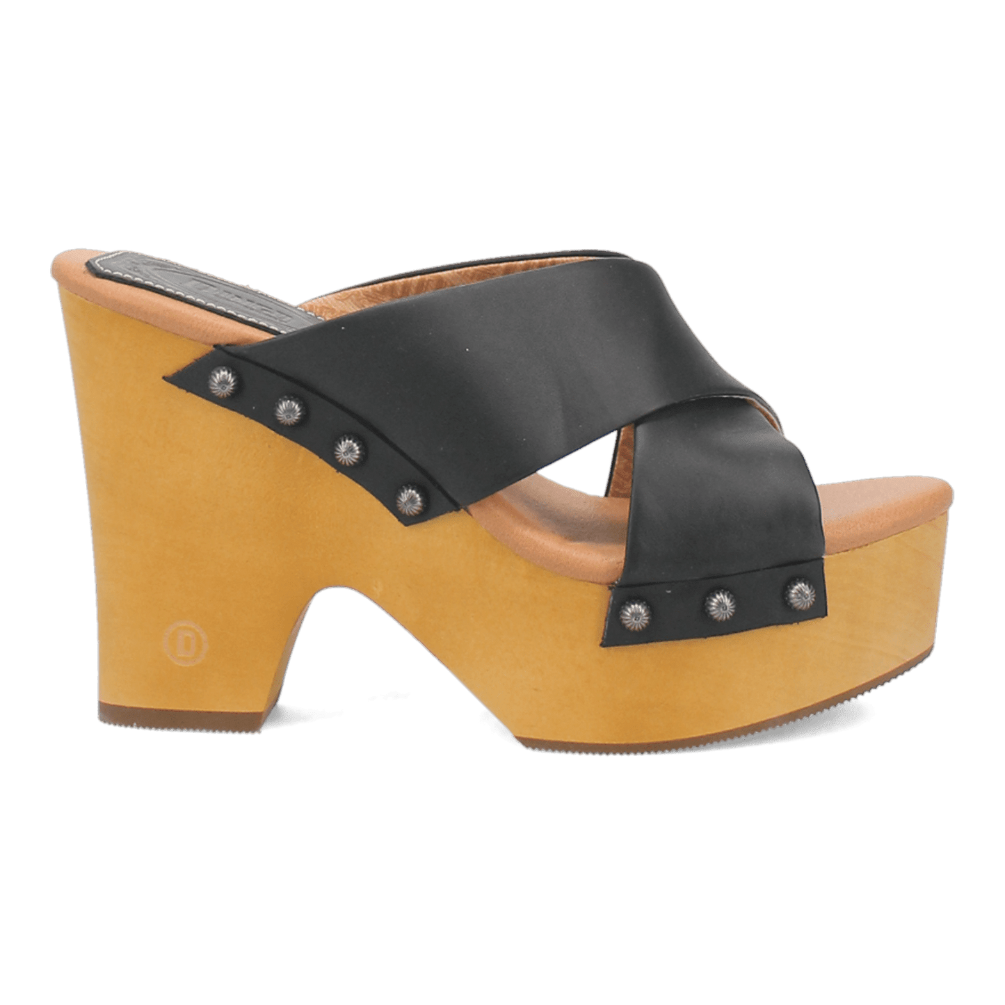 PRODUCT SHOT DRIFTWOOD LEATHER SANDAL AT 90 DEGREE INSIDE ANGLE