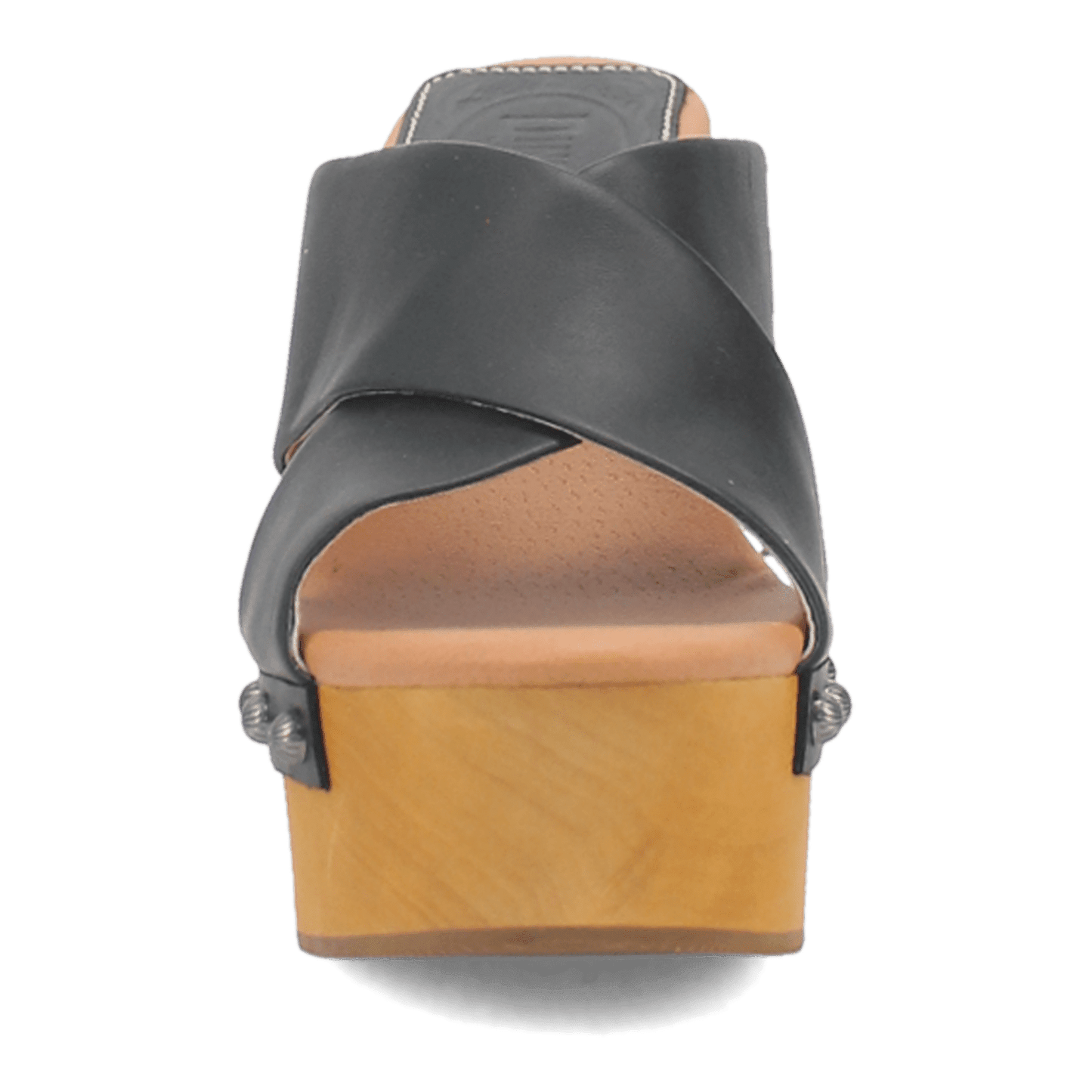 PRODUCT SHOT DRIFTWOOD LEATHER SANDAL AT FRONT ANGLE