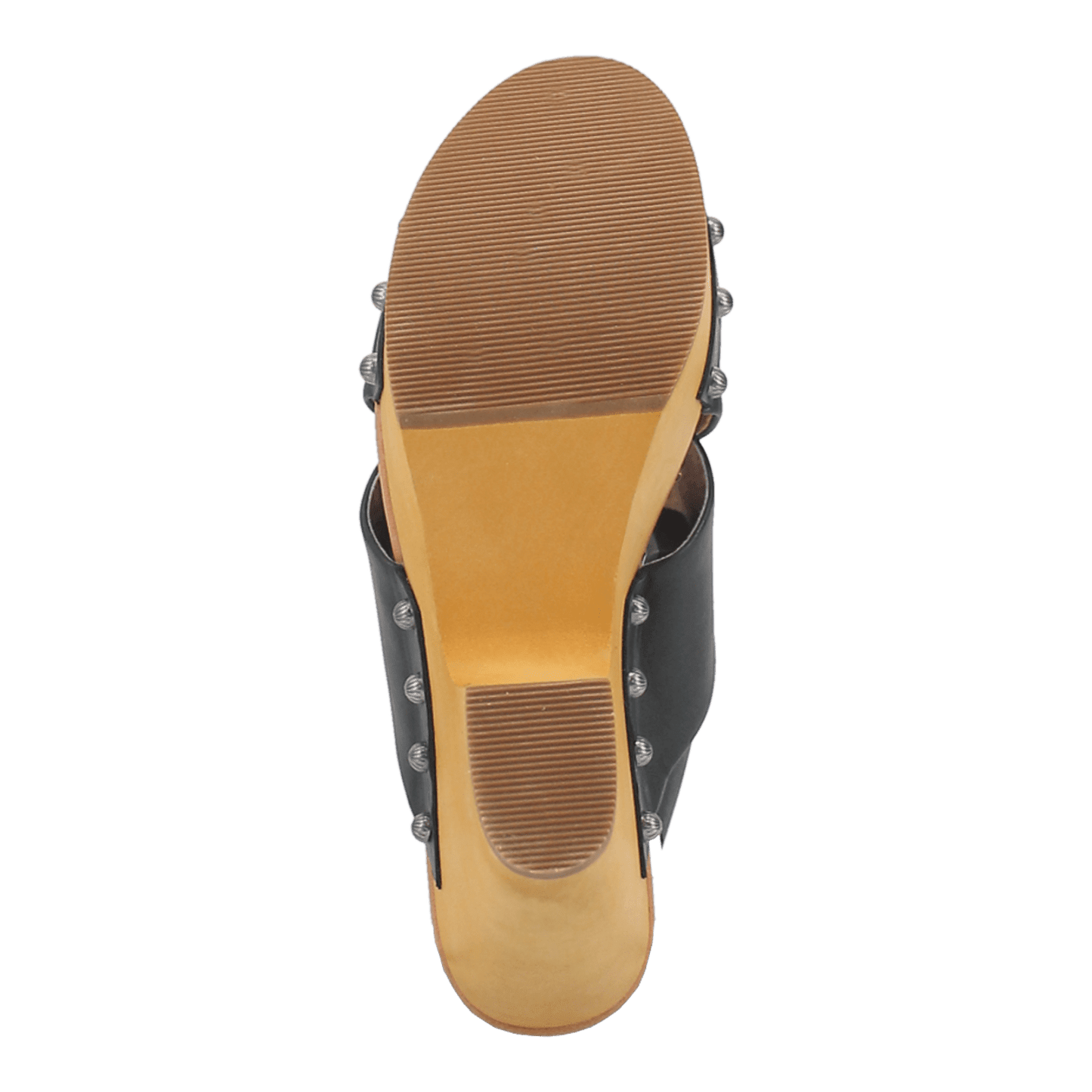 PRODUCT SHOT DRIFTWOOD LEATHER SANDAL AT OUTSOLE ANGLE