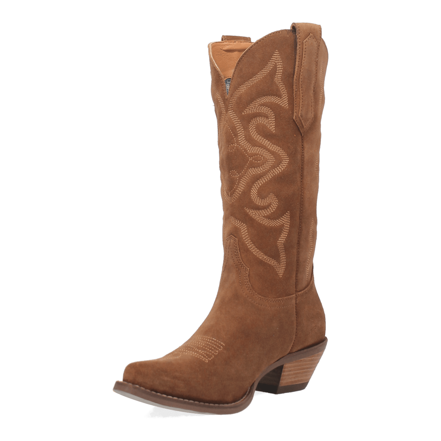 PRODUCT SHOT #OUT WEST LEATHER BOOT AT 225 DEGREE ANGLE