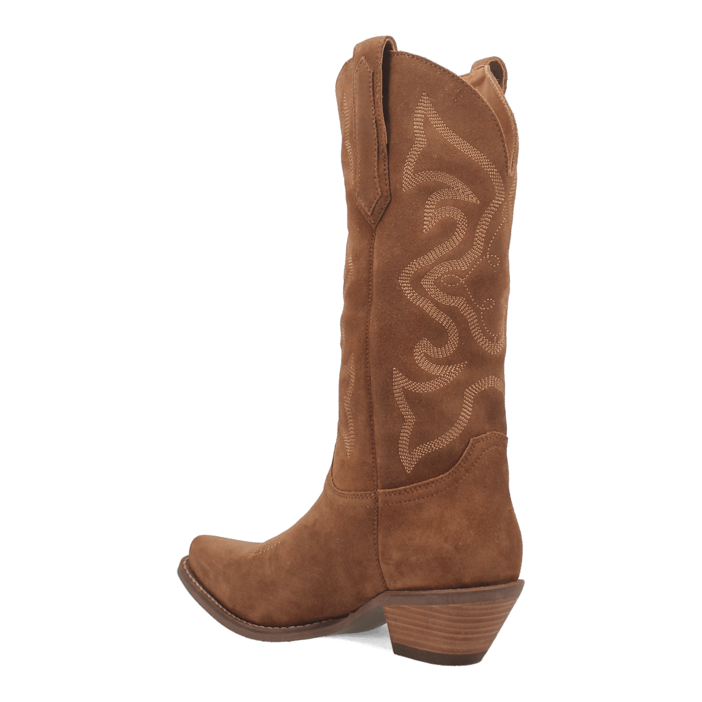 PRODUCT SHOT #OUT WEST LEATHER BOOT AT 270 DEGREE ANGLE