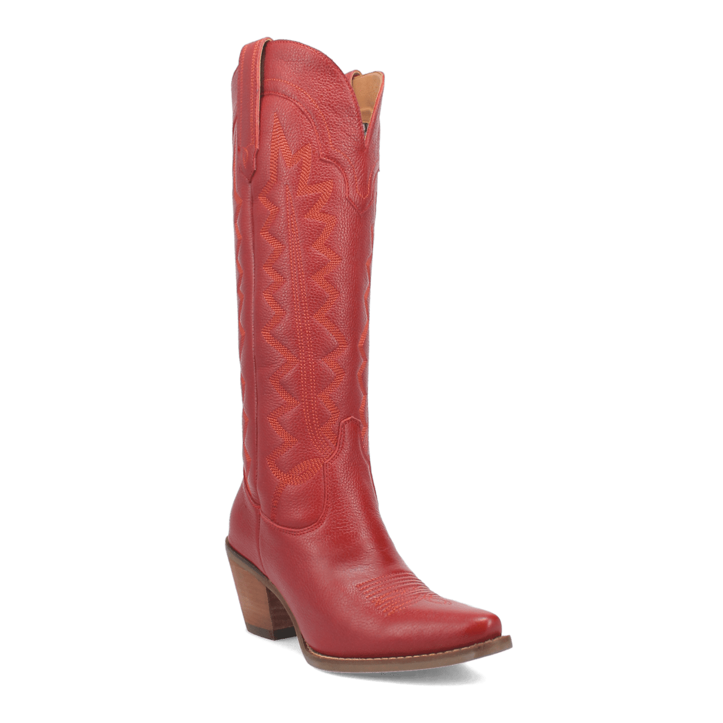 PRODUCT SHOT HIGH COTTON LEATHER BOOT AT 45 DEGREE ANGLE