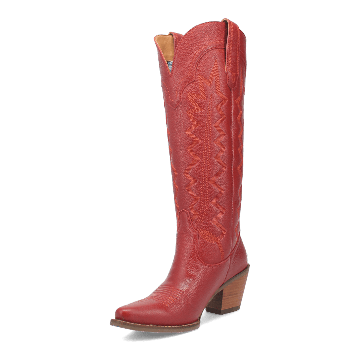 PRODUCT SHOT HIGH COTTON LEATHER BOOT AT 225 DEGREE ANGLE