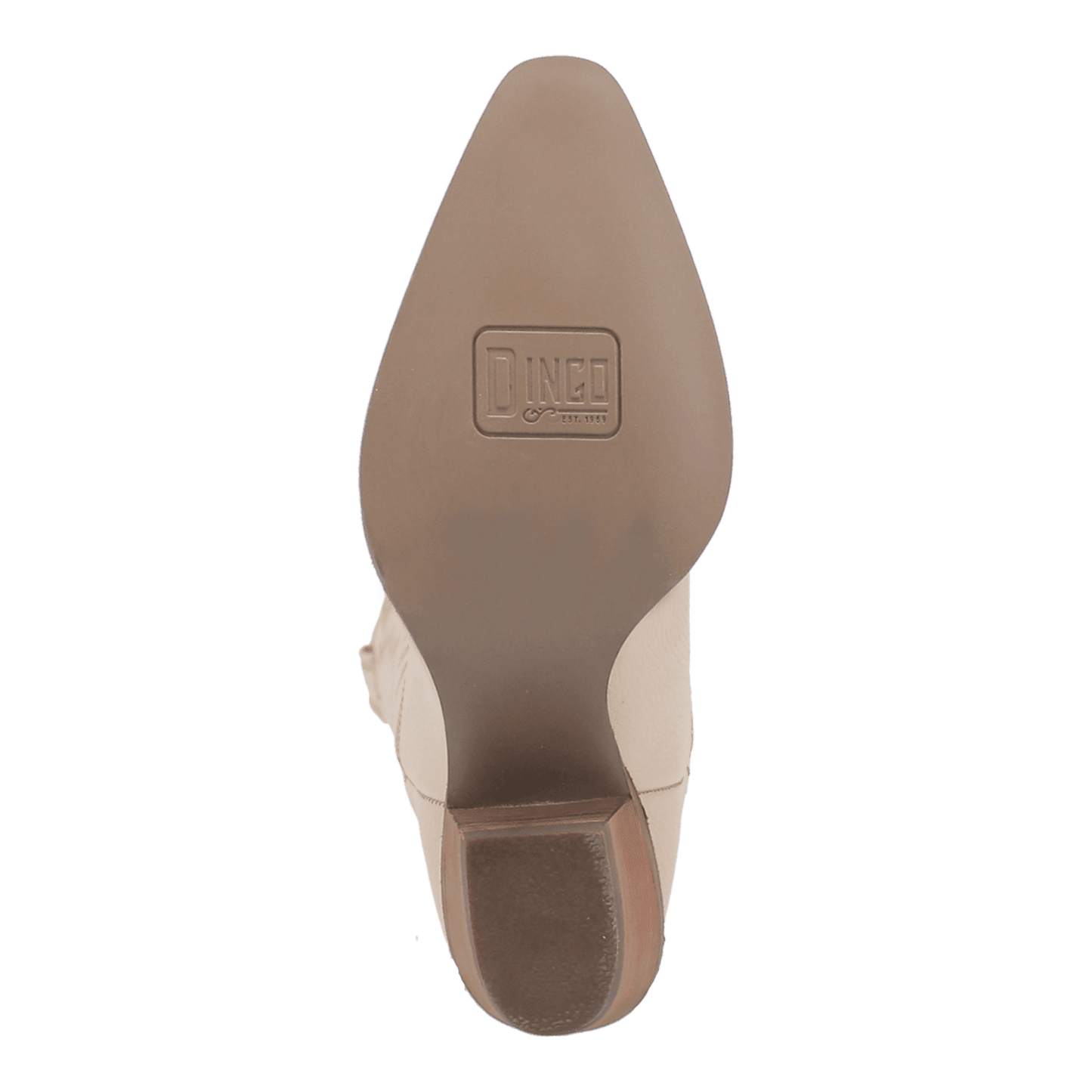 PRODUCT SHOT HIGH COTTON LEATHER BOOT AT OUTSOLE ANGLE