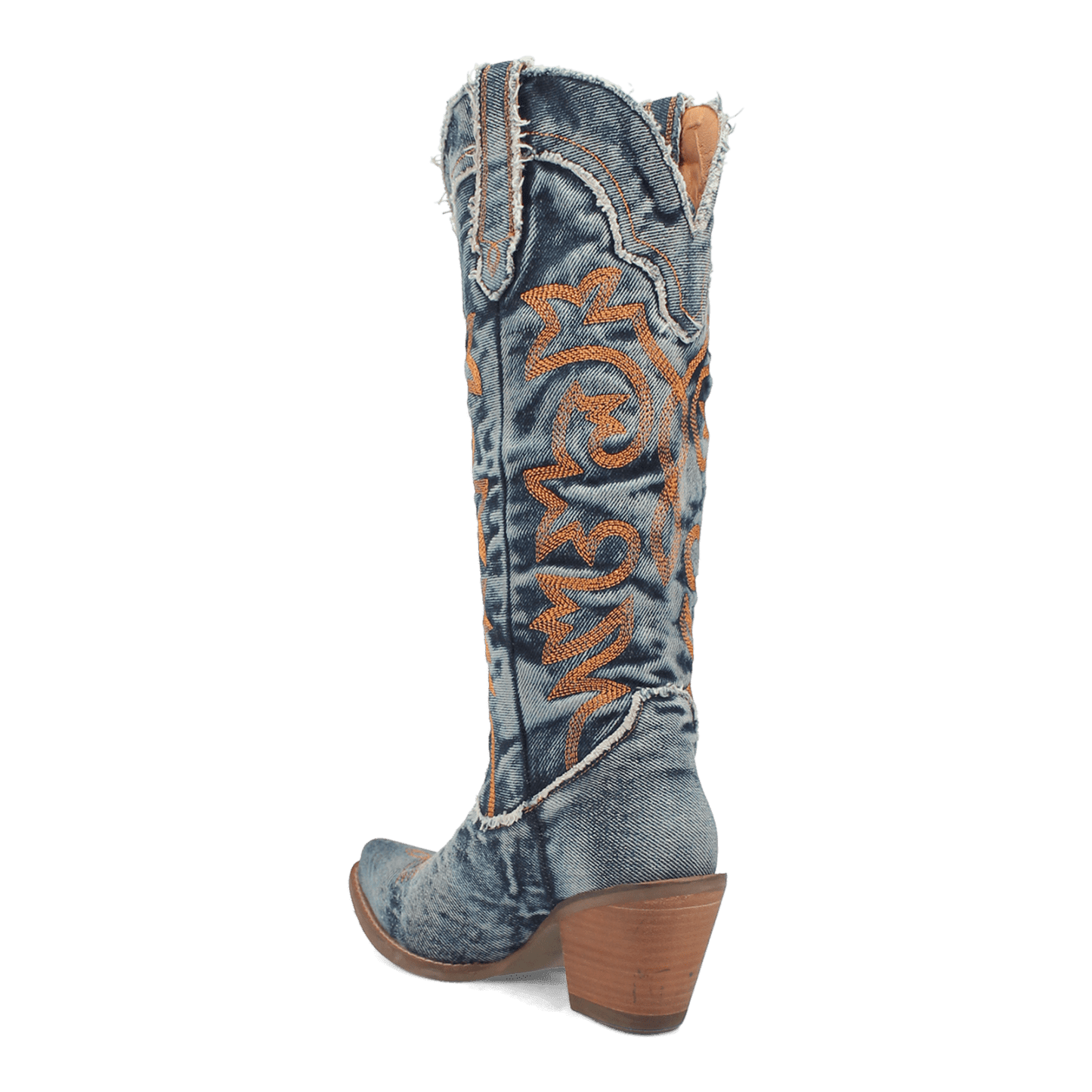 PRODUCT SHOT TEXAS TORNADO DENIM BOOT AT 270 DEGREE ANGLE