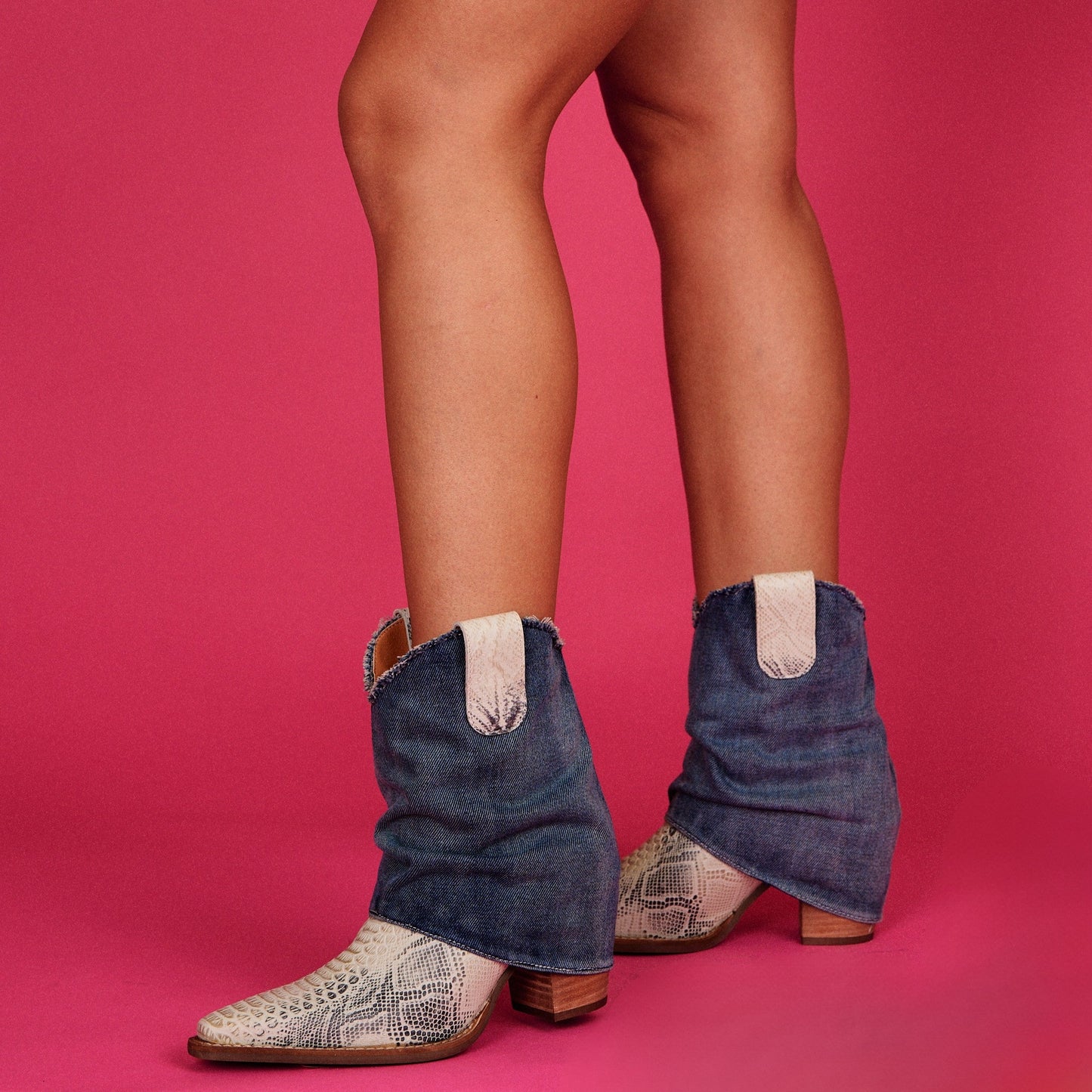 DENIM DREAM LEATHER BOOTIE - Dingo1969