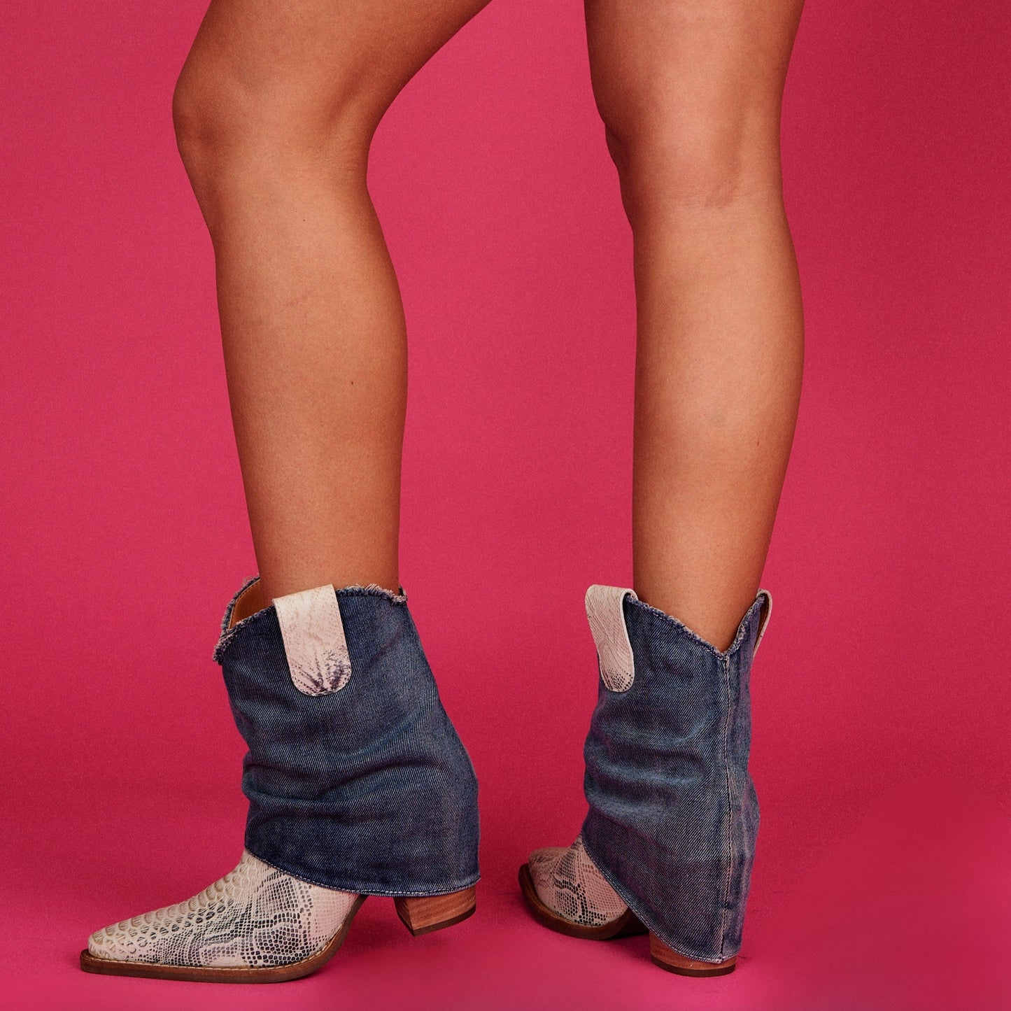 DENIM DREAM LEATHER BOOTIE - Dingo1969
