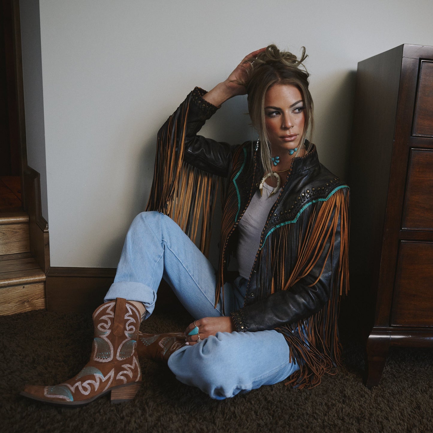 FLYIN' COLORS SUEDE LEATHER BOOTIE