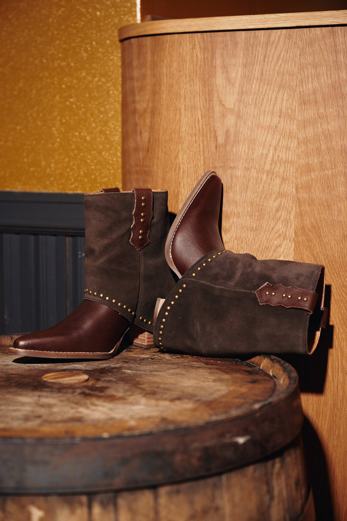 OFF THE CUFF LEATHER BOOTIE