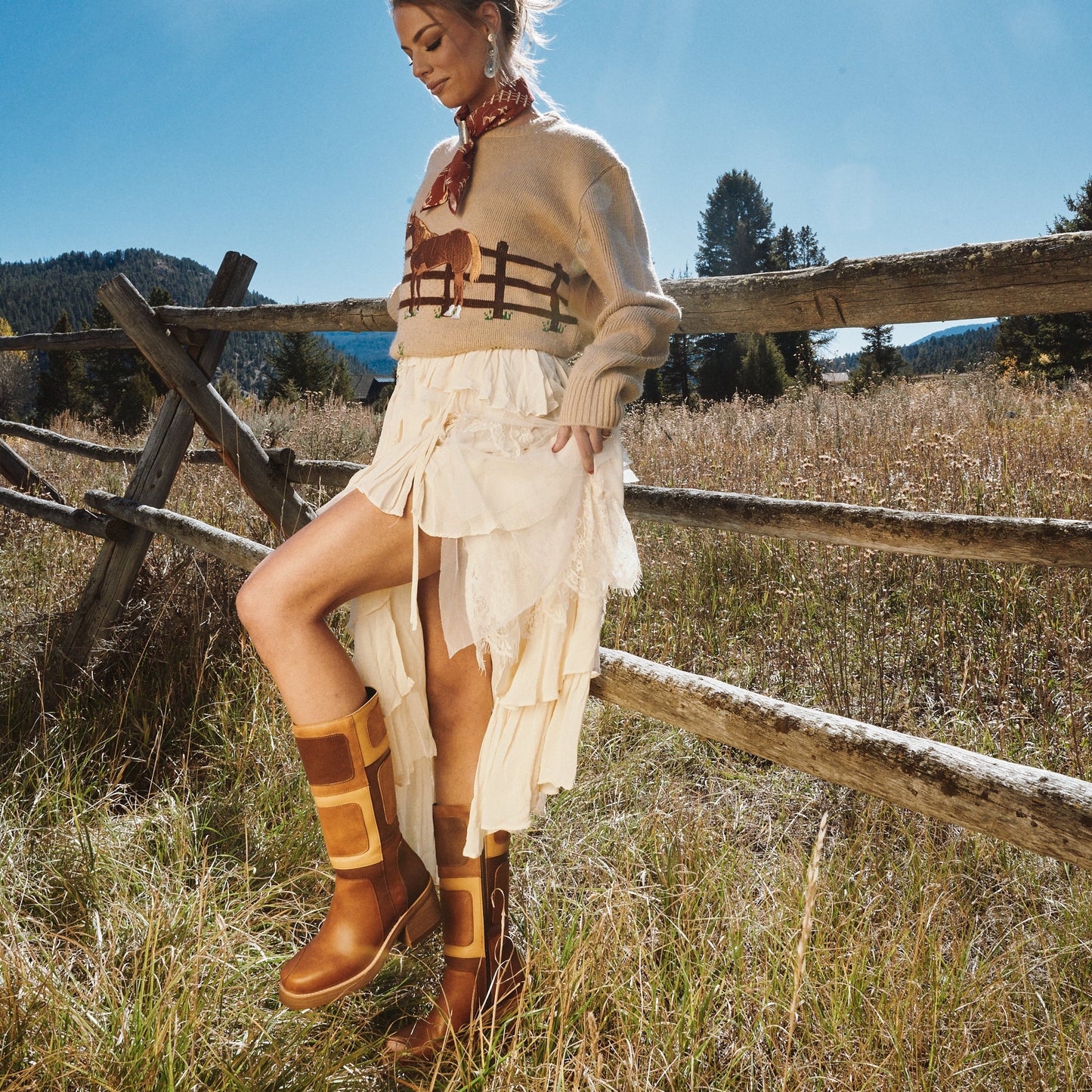 PATCHES LEATHER BOOT - Dingo1969
