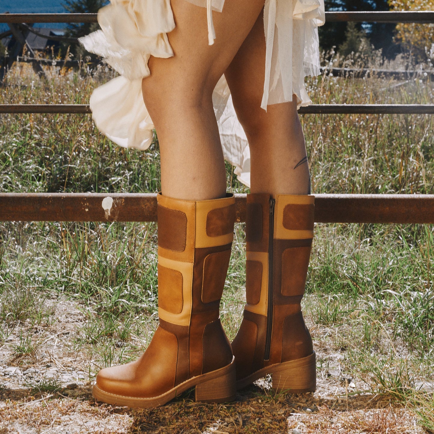 PATCHES LEATHER BOOT - Dingo1969