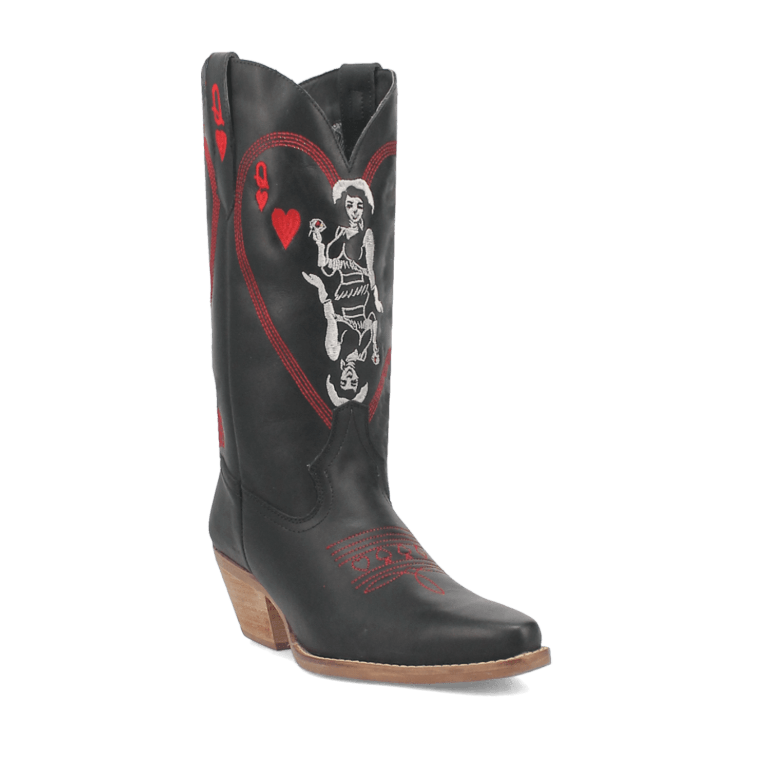 QUEEN A HEARTS LEATHER BOOT – Dingo1969 - Main Image