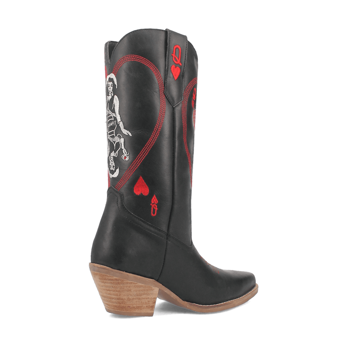 Angle 10, QUEEN A HEARTS  LEATHER BOOT