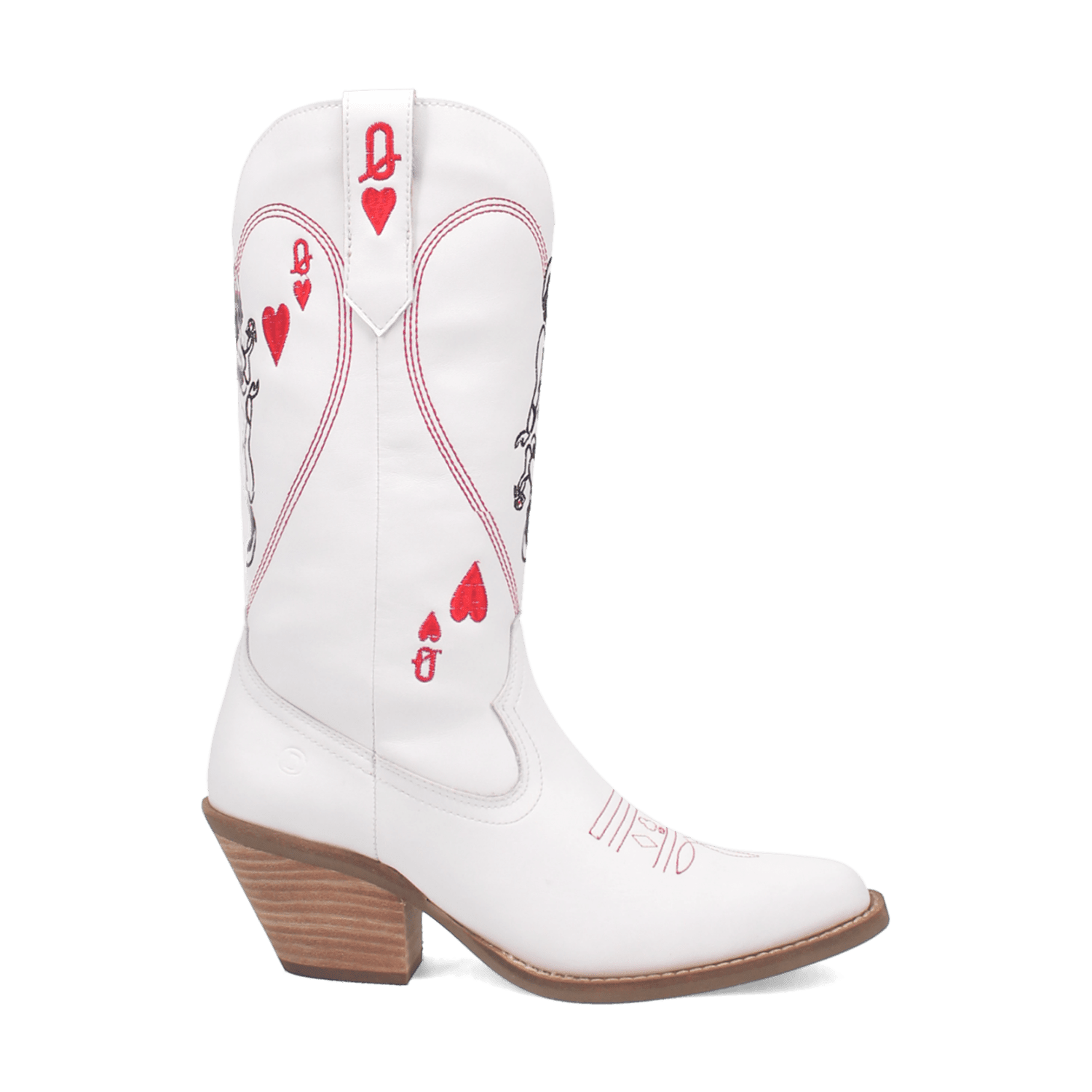 QUEEN A HEARTS LEATHER BOOT