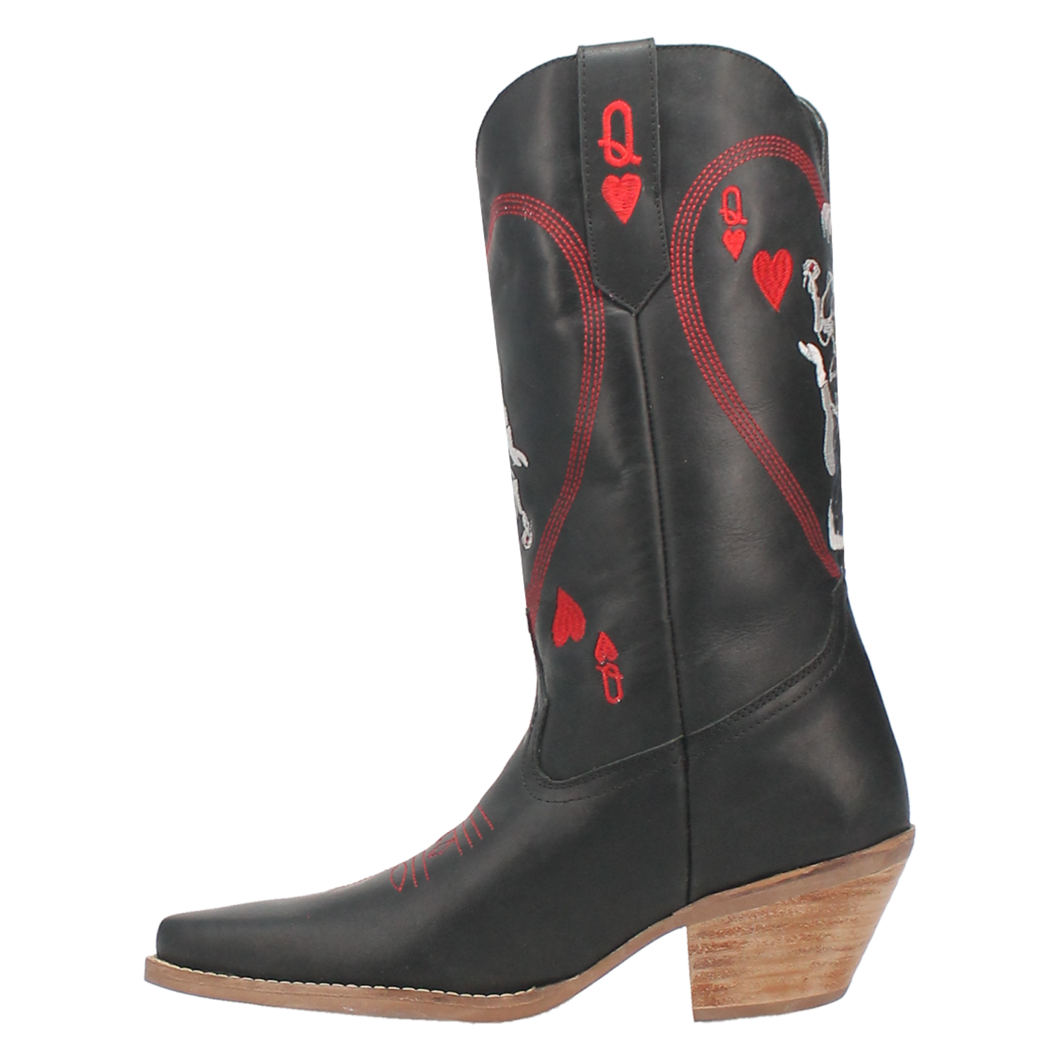 Angle 3, QUEEN A HEARTS  LEATHER BOOT