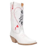 QUEEN A HEARTS  LEATHER BOOT