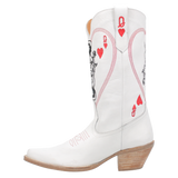 QUEEN A HEARTS  LEATHER BOOT - Dingo1969