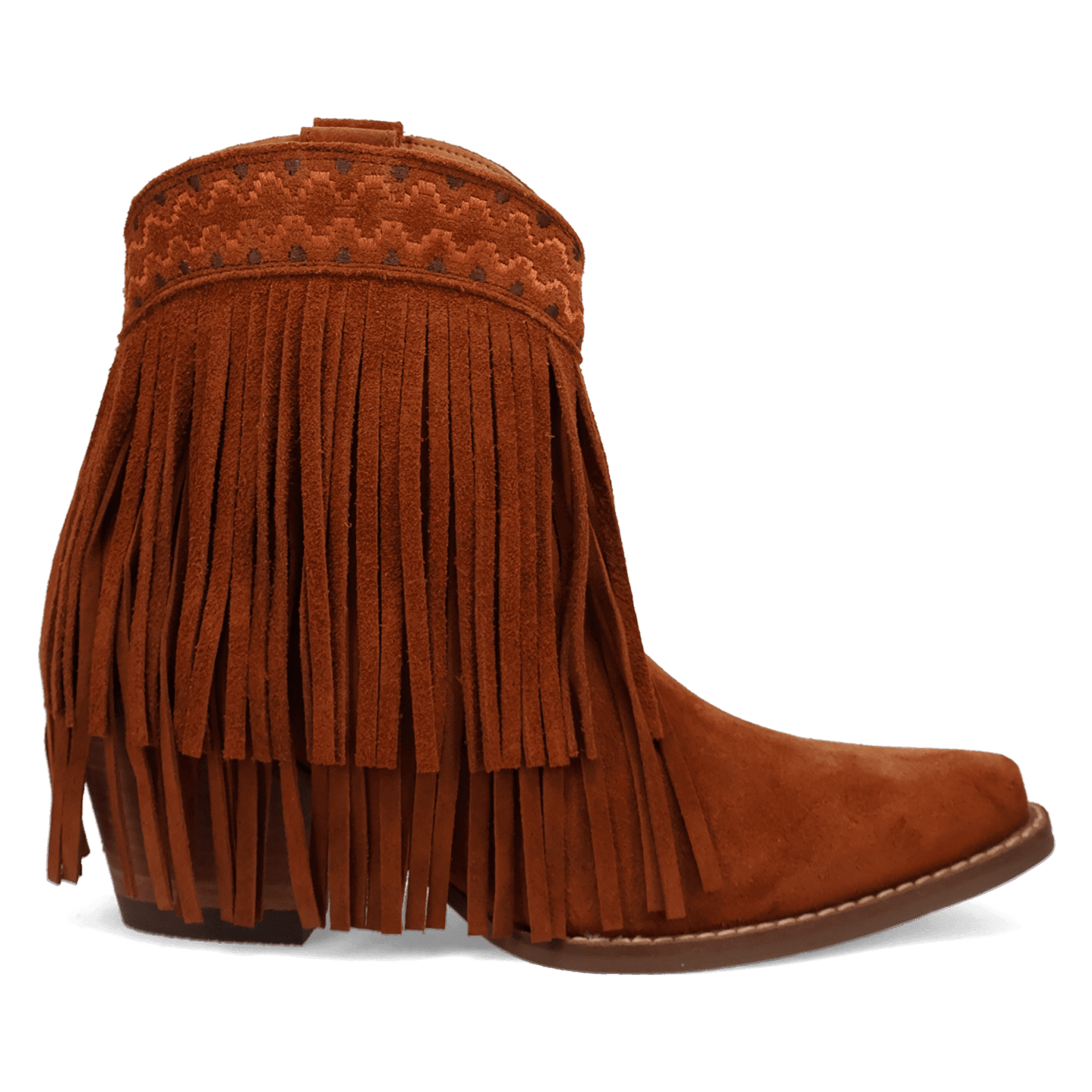 Angle 2, TAPADERO SUEDE BOOTIE