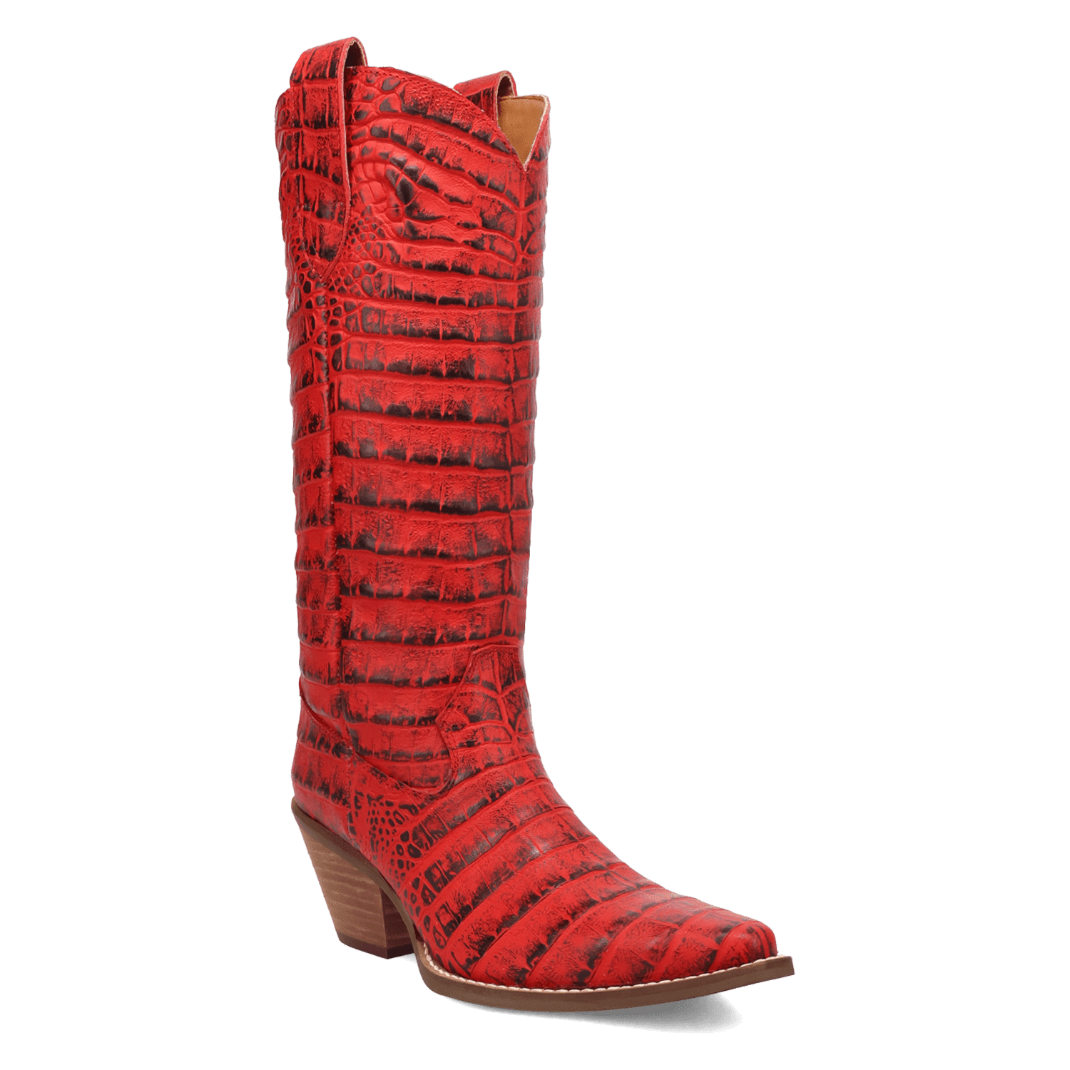 Red alligator boots on sale