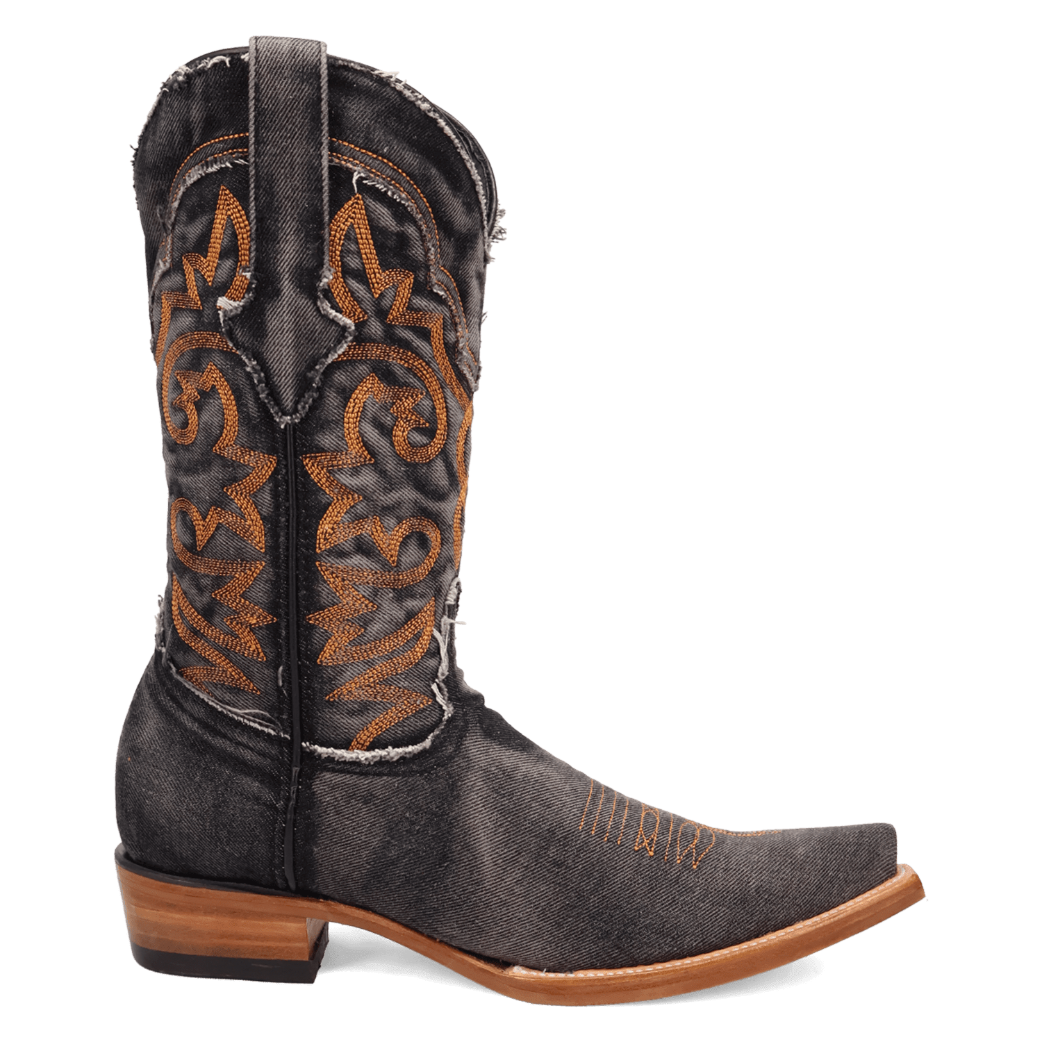 PRODUCT SHOT BIG EASY DENIM BOOT AT 90 DEGREE INSIDE ANGLE