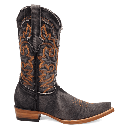 PRODUCT SHOT BIG EASY DENIM BOOT AT 90 DEGREE INSIDE ANGLE