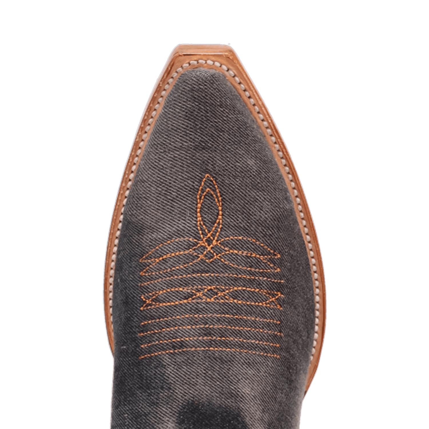 PRODUCT SHOT BIG EASY DENIM BOOT AT TOE ANGLE