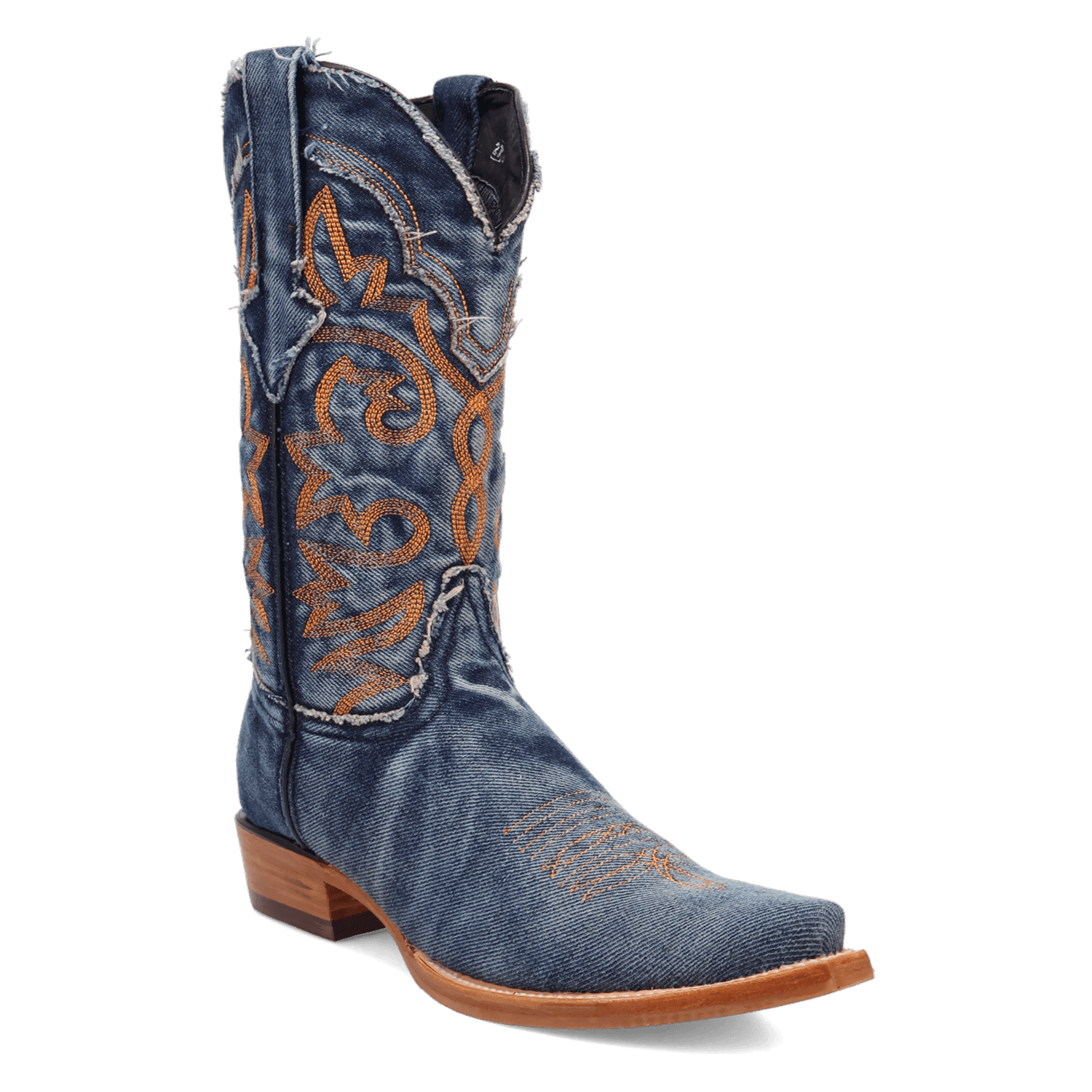 PRODUCT SHOT BIG EASY DENIM BOOT AT 45 DEGREE ANGLE
