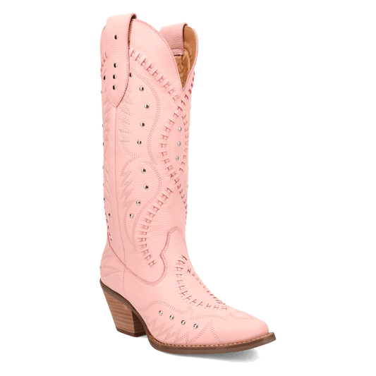 Angle 1, PRETTY 'N  PINK LEATHER BOOT