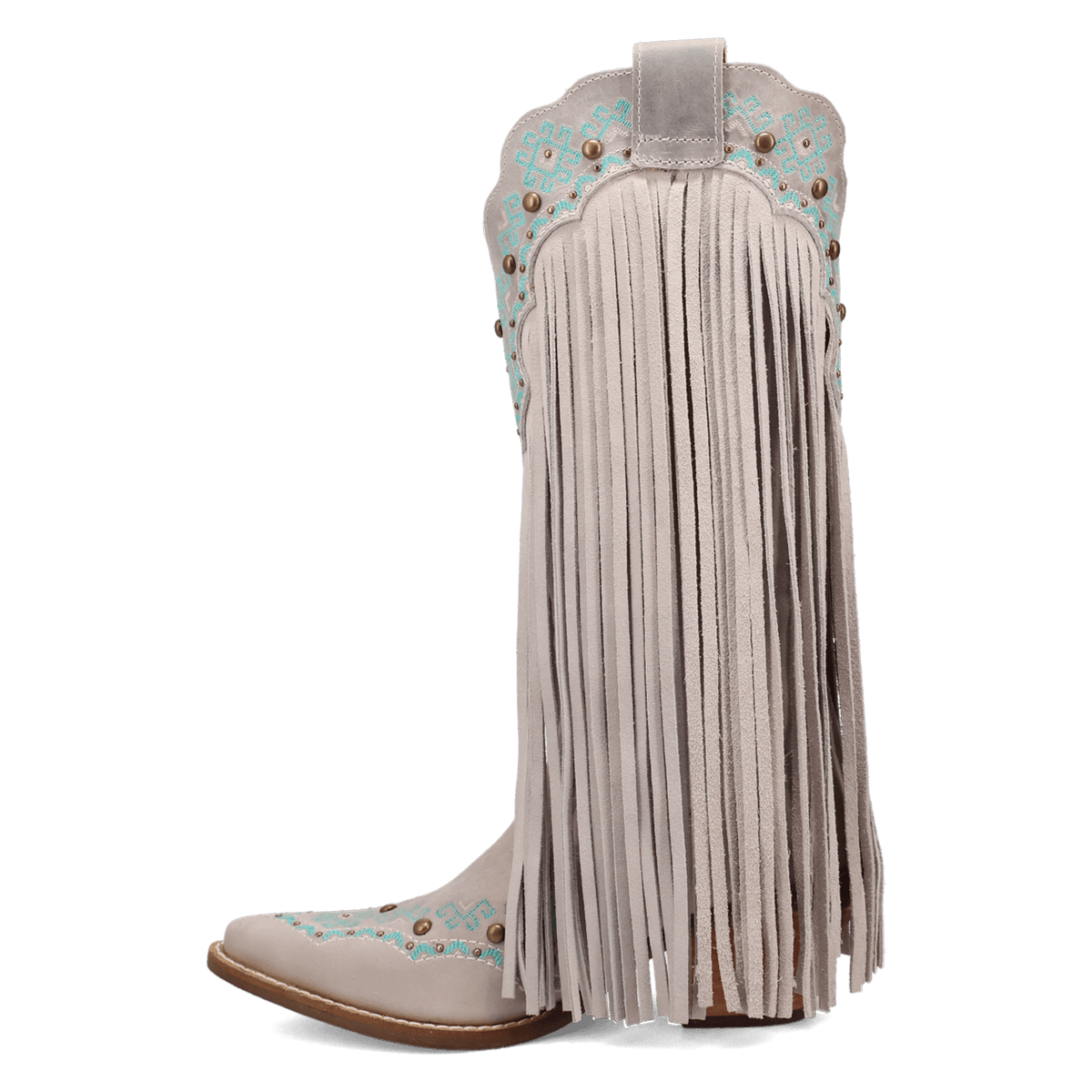 PRODUCT SHOT TEQUILA SUNRISE SUEDE BOOT AT 135 DEGREE OUTSIDE ANGLE