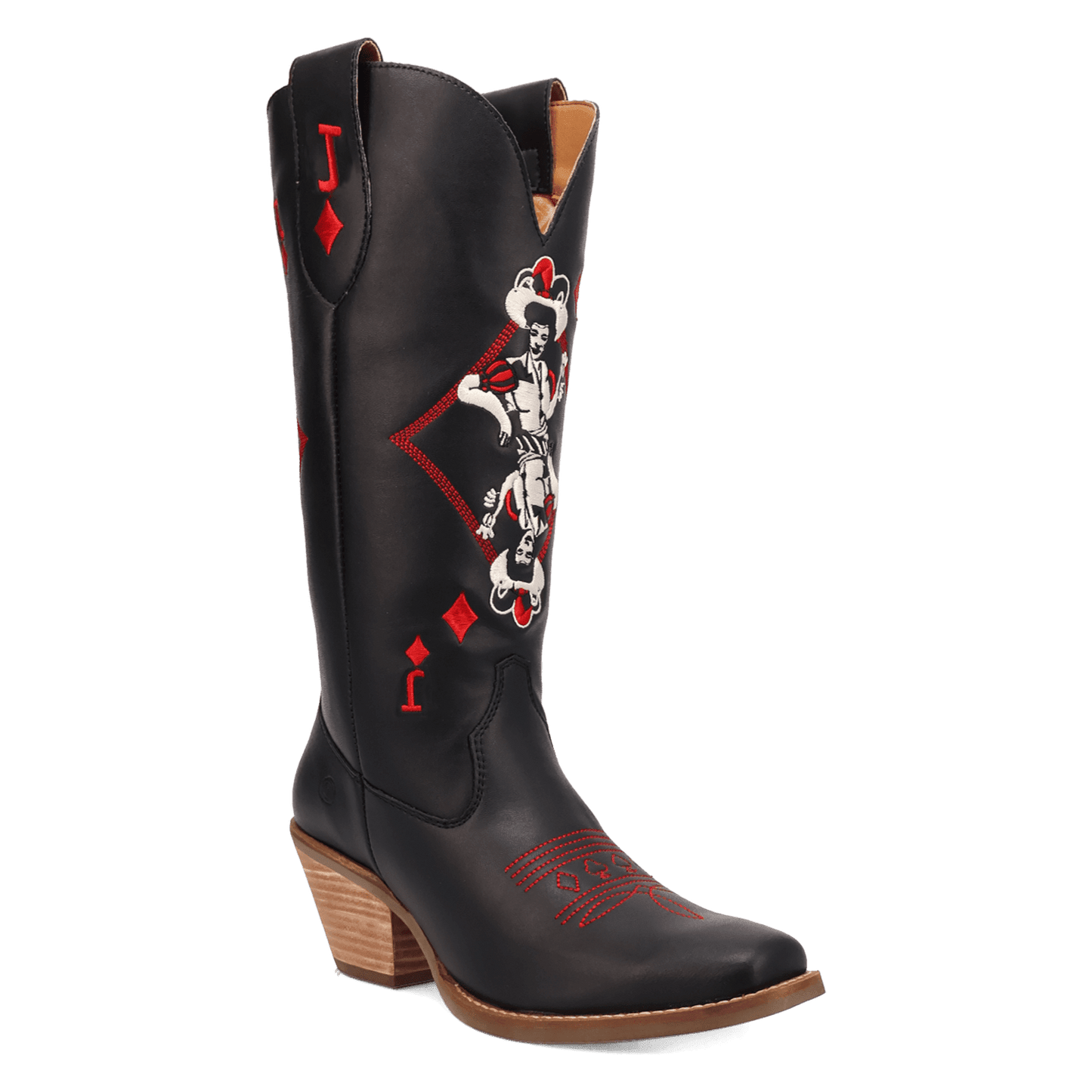 Angle 1, JACK OF DIAMONDS LEATHER BOOT