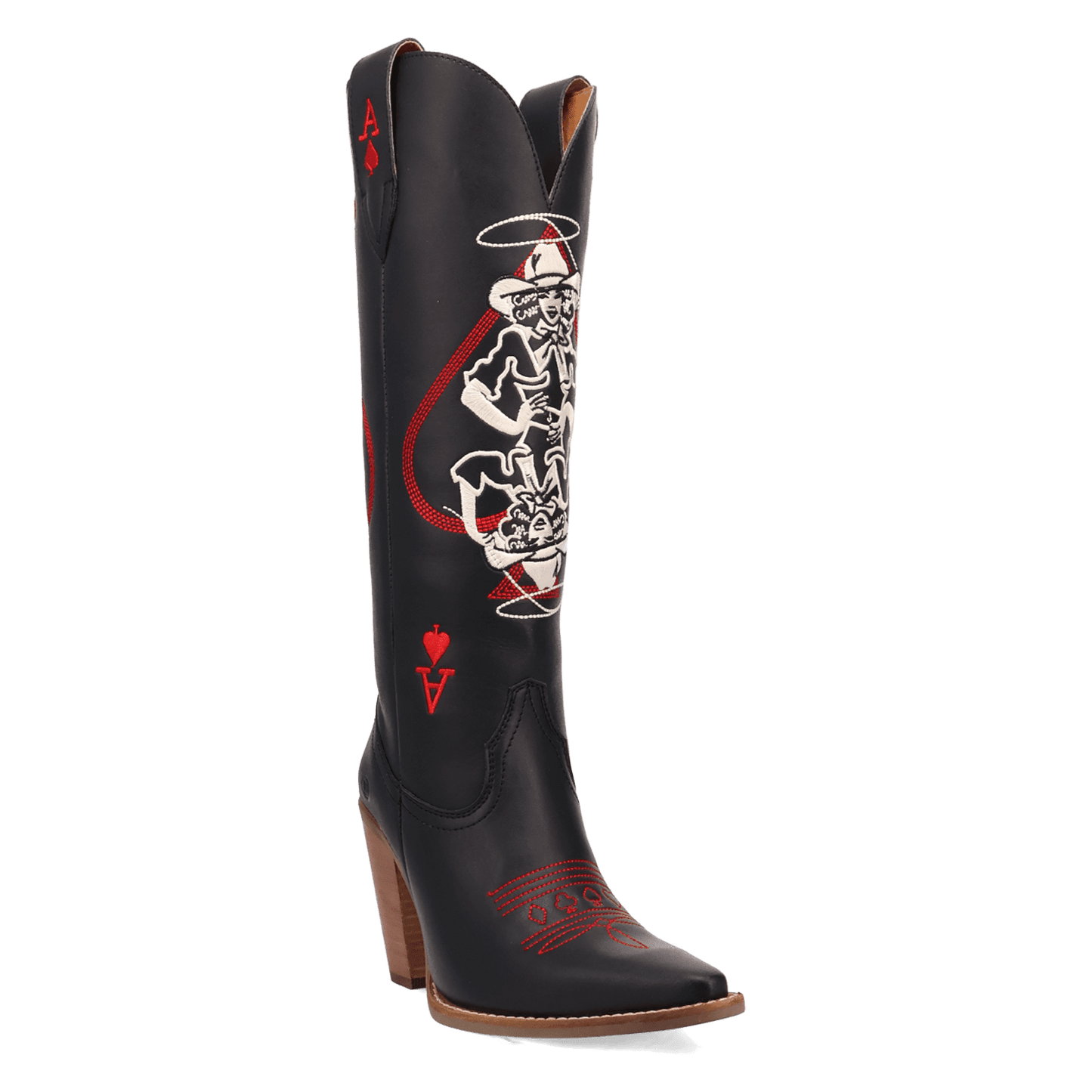 Angle 1, ACE OF SPADES LEATHER BOOT