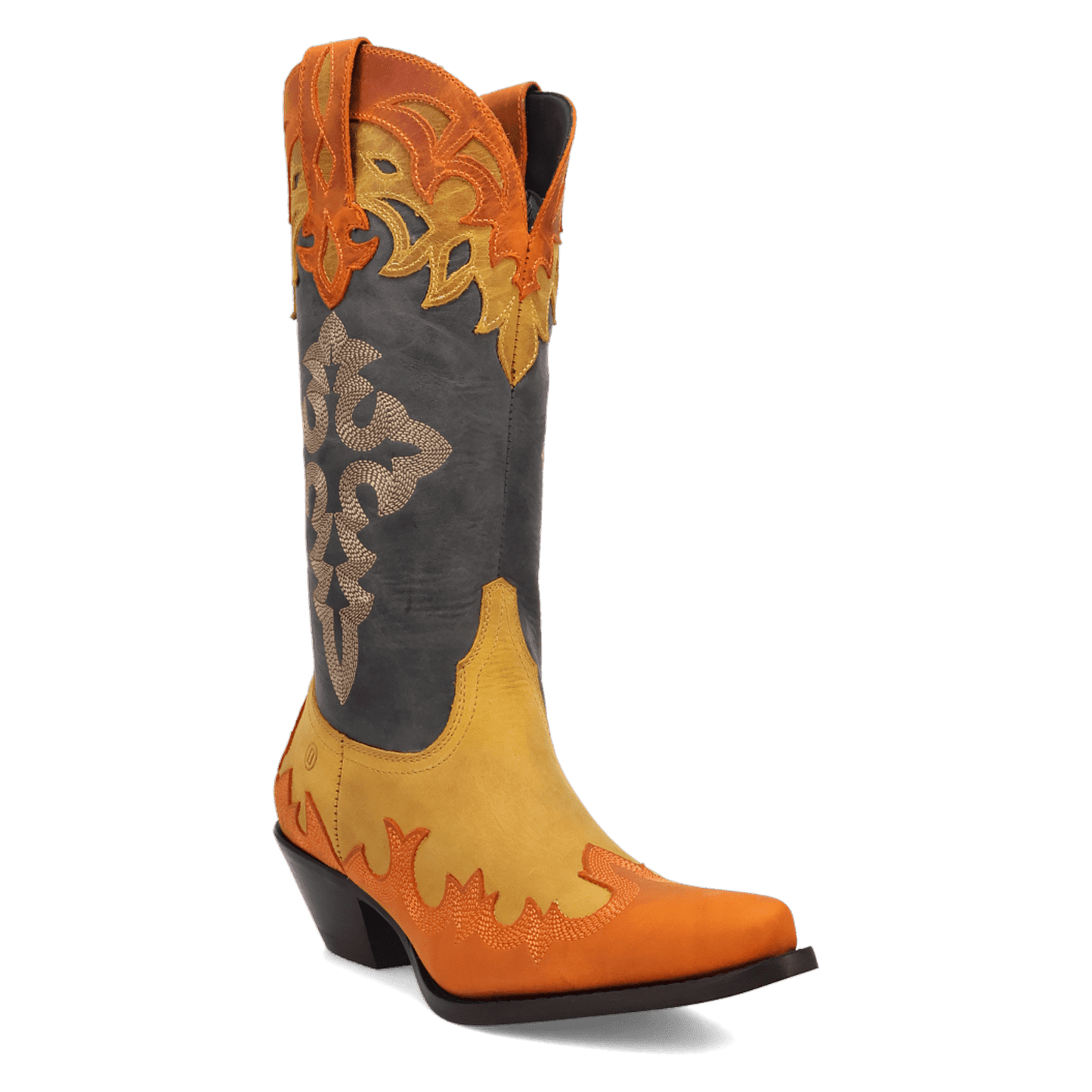 PRODUCT SHOT HOLY ROLLER LEATHER BOOT AT 45 DEGREE ANGLE