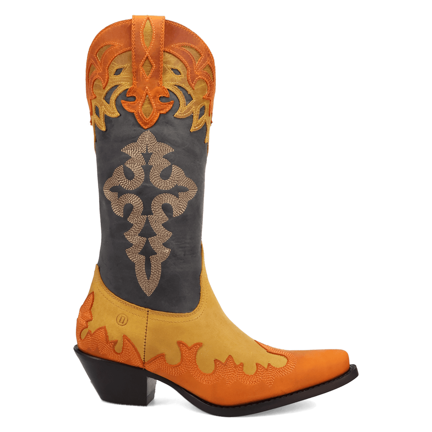 PRODUCT SHOT HOLY ROLLER LEATHER BOOT AT 90 DEGREE INSIDE ANGLE