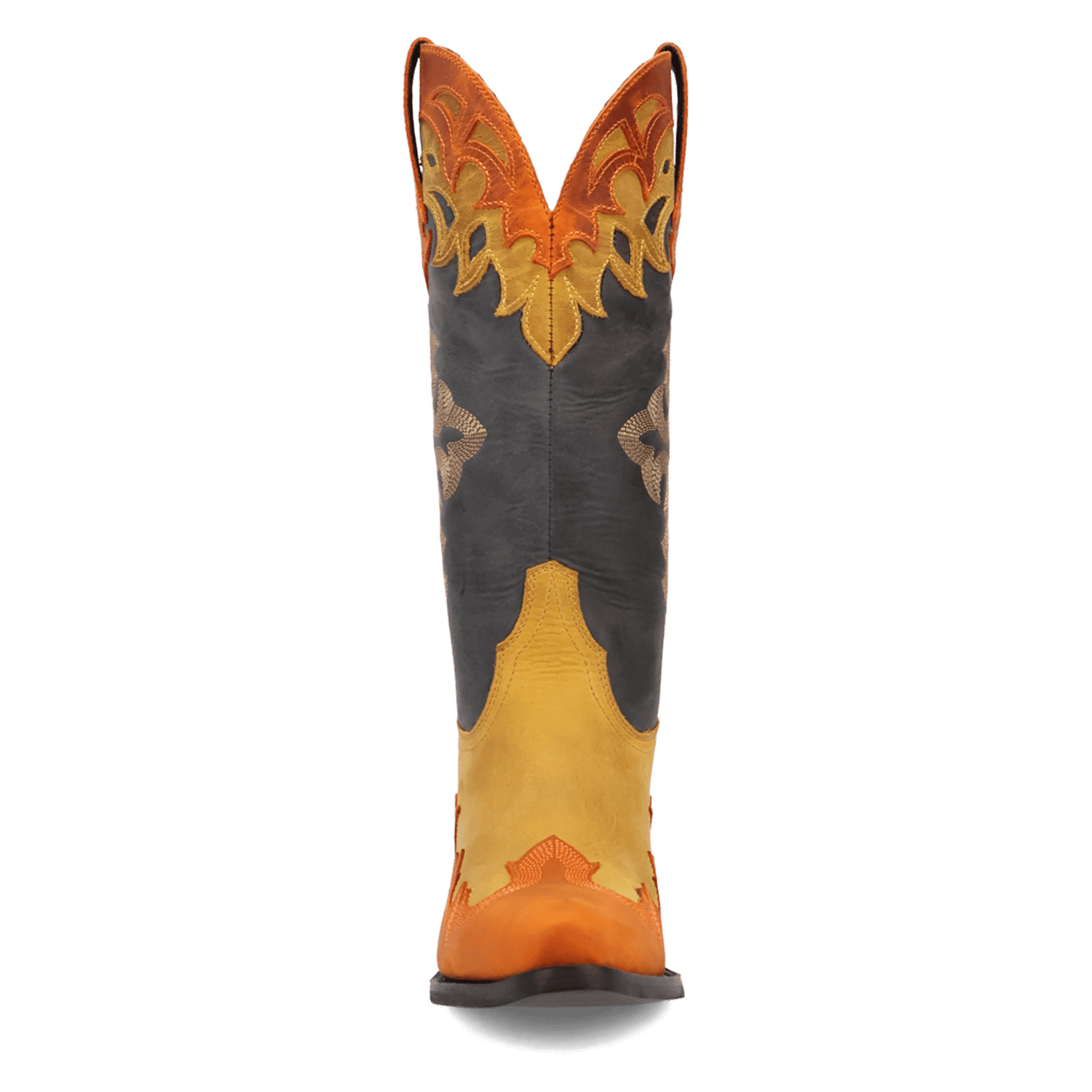PRODUCT SHOT HOLY ROLLER LEATHER BOOT AT FRONT ANGLE