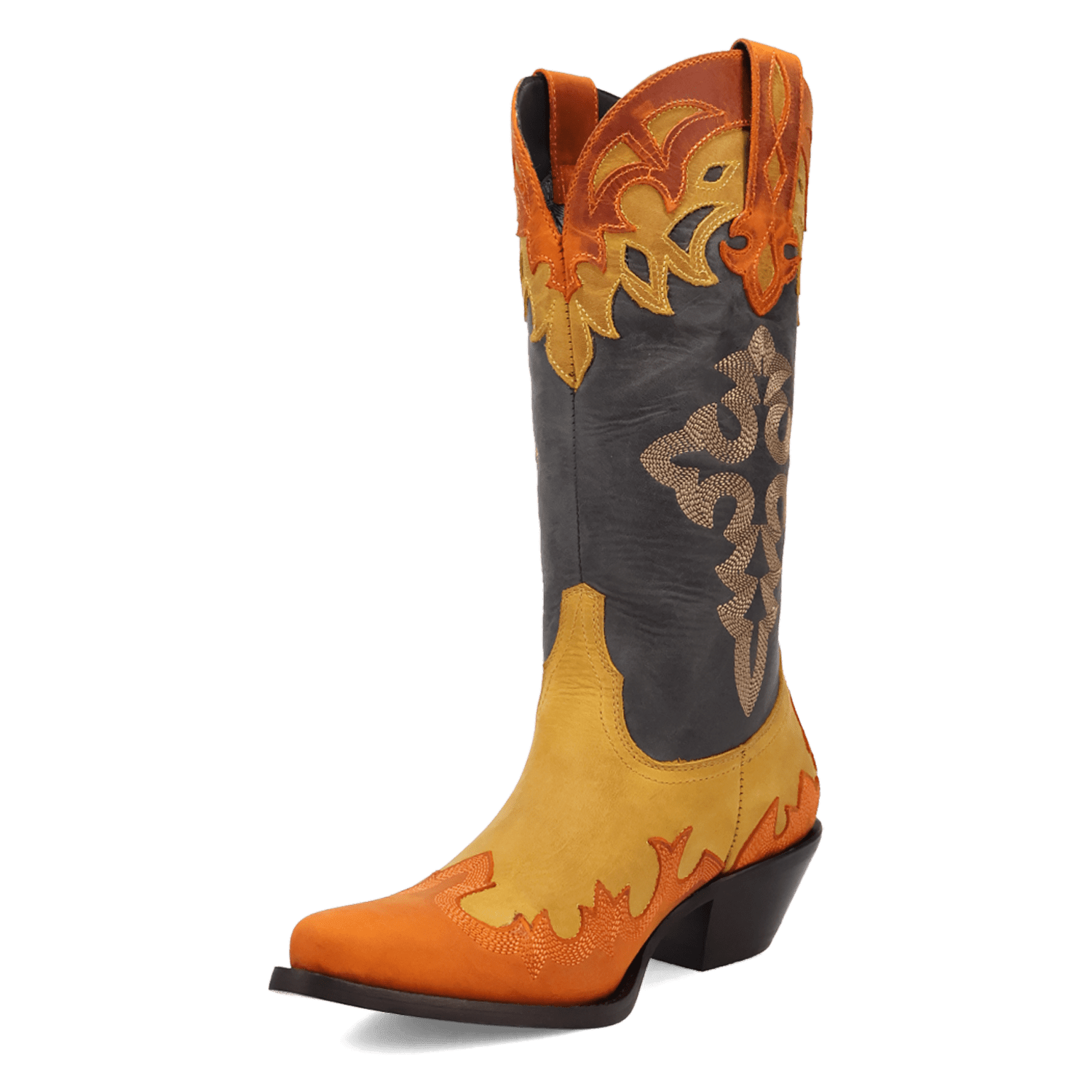 PRODUCT SHOT HOLY ROLLER LEATHER BOOT AT 225 DEGREE ANGLE