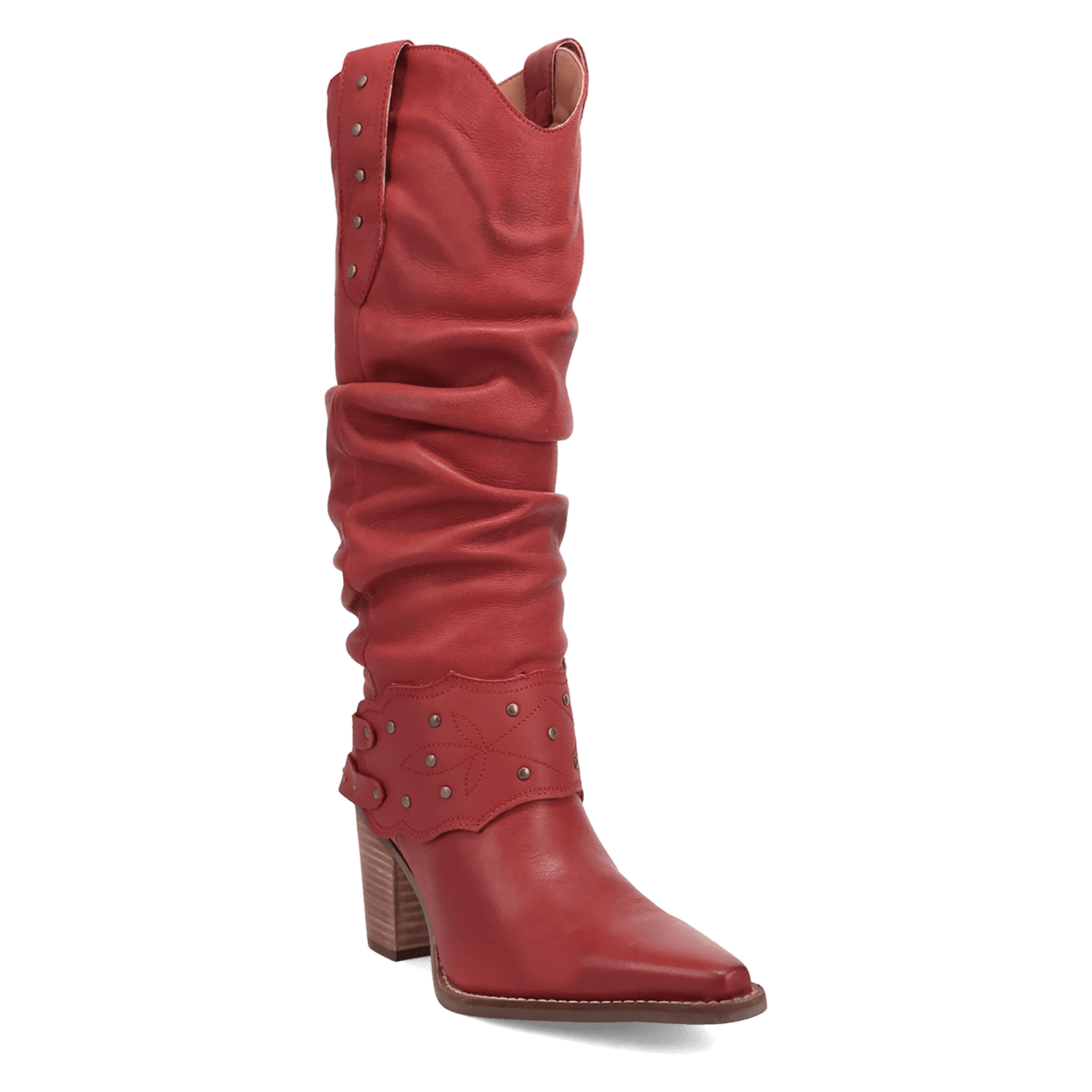 PRODUCT SHOT GRIT N' GRACE LEATHER BOOT AT 45 DEGREE ANGLE
