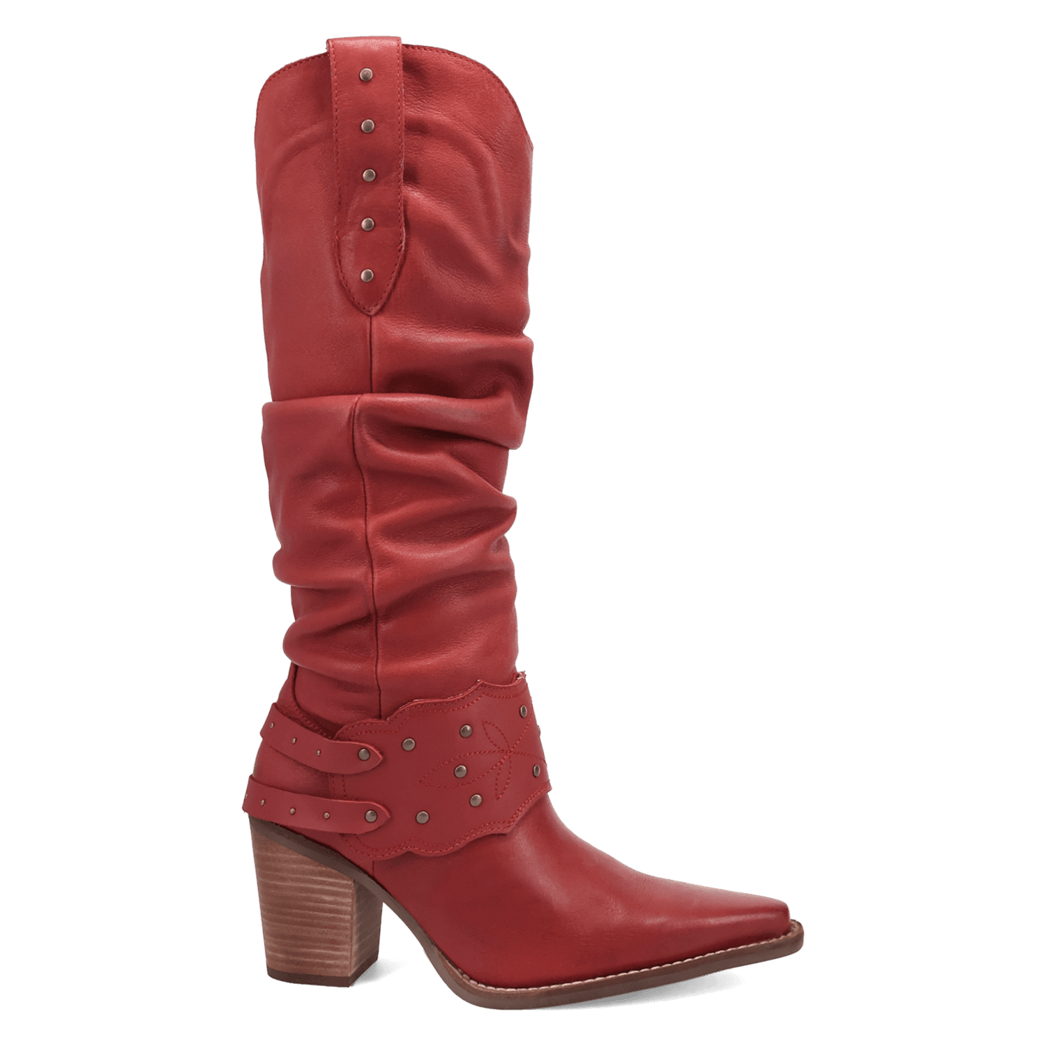 PRODUCT SHOT GRIT N' GRACE LEATHER BOOT AT 90 DEGREE INSIDE ANGLE